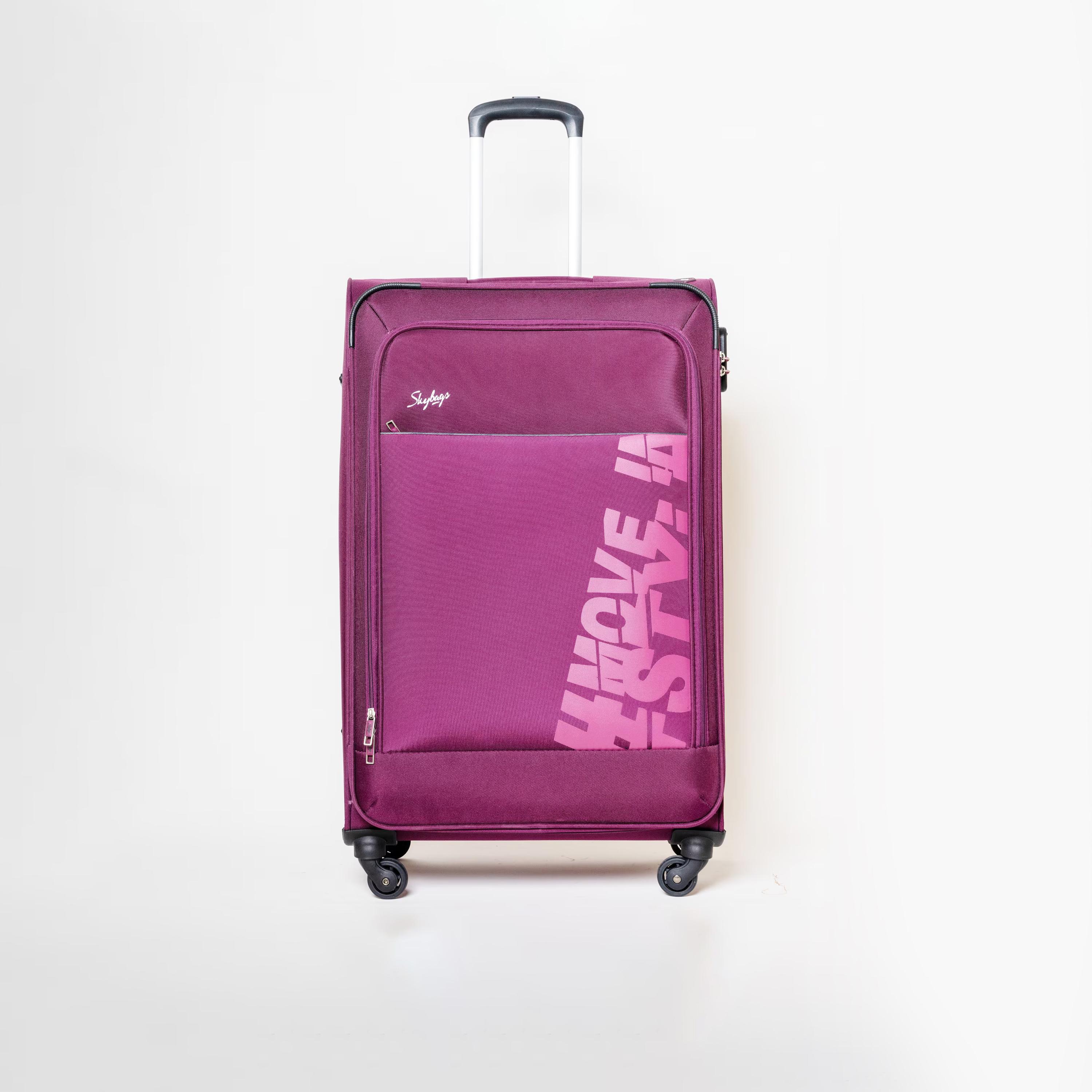 Skybags 71 CM Large Check-In Polyester Softcase 4-Wheeler Spinner Trolley Bag with Combination Lock-travel-luggagesandbags-luggage-image-1