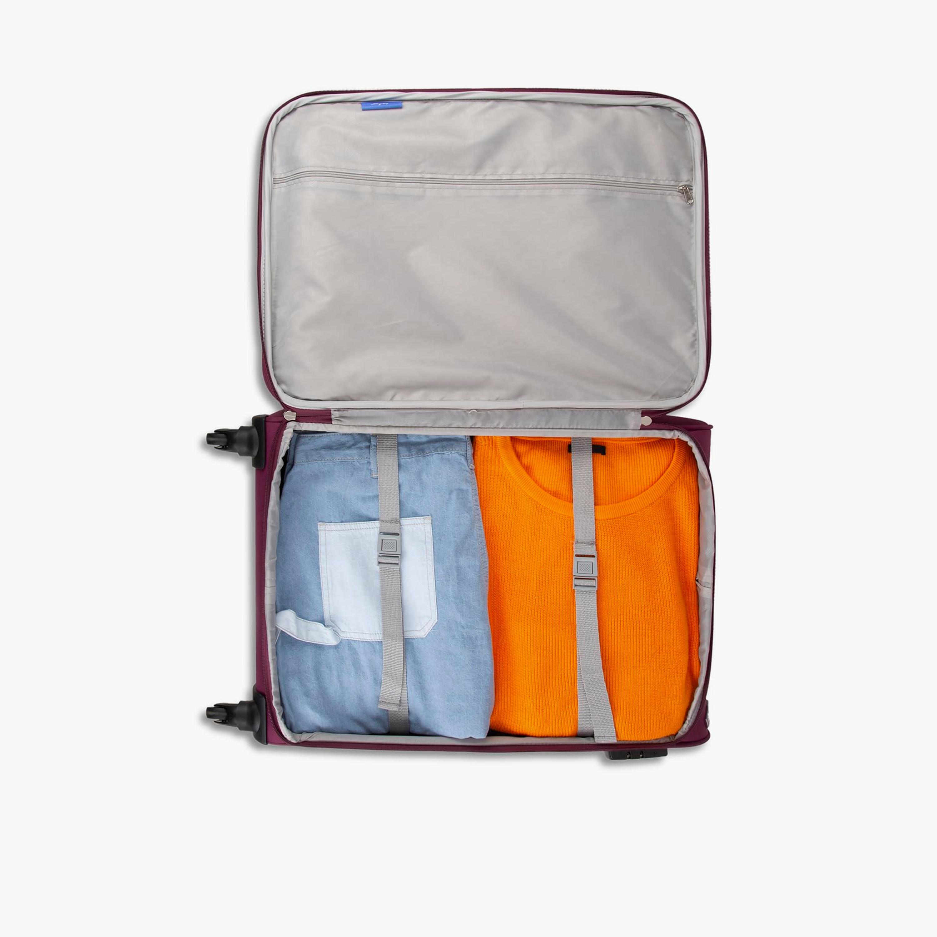 Skybags 71 CM Large Check-In Polyester Softcase 4-Wheeler Spinner Trolley Bag with Combination Lock-travel-luggagesandbags-luggage-image-4
