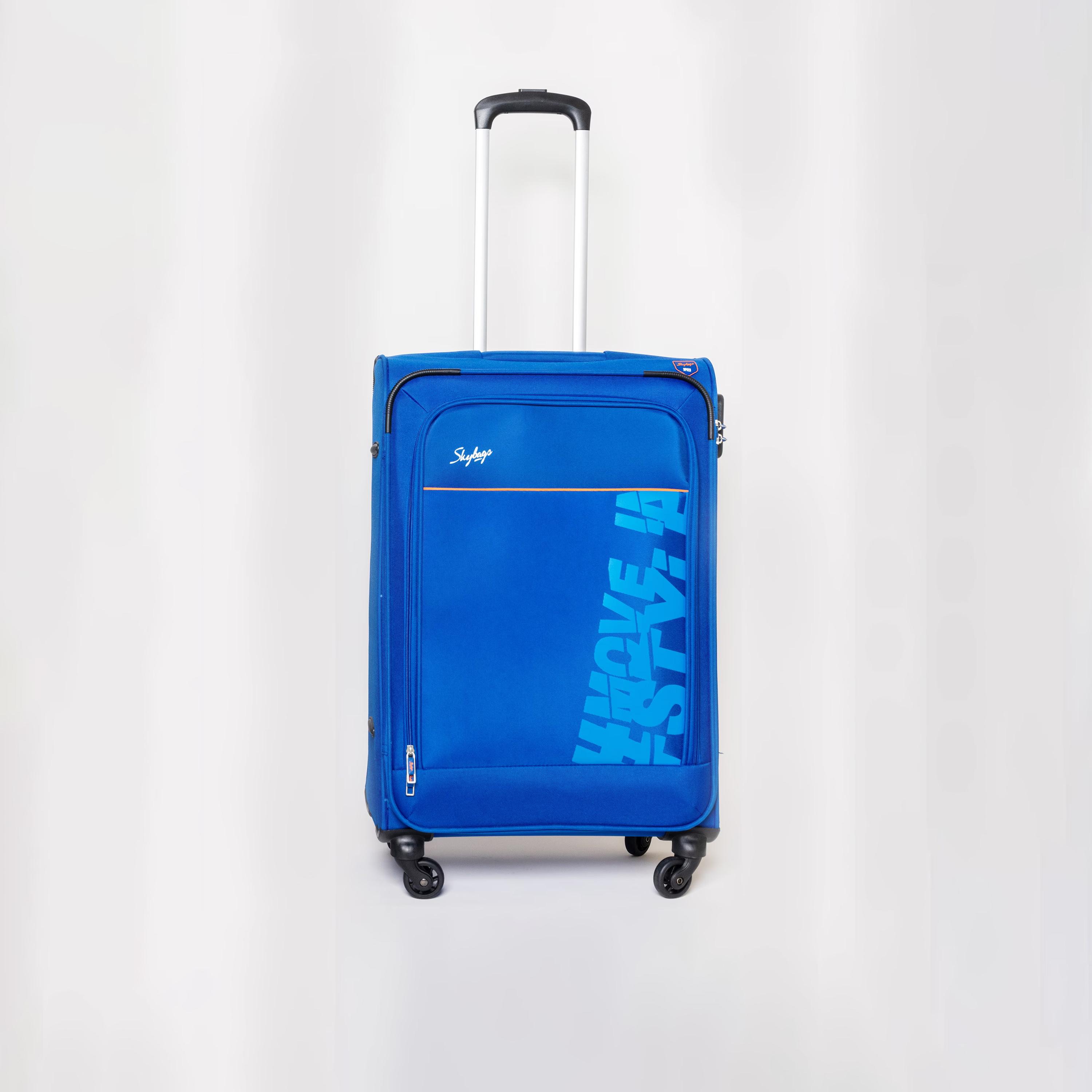 Skybags 61 CM Medium Check-In Polyester Softcase 4-Wheeler Spinner Trolley Bag with Combination Lock-travel-luggagesandbags-luggage-image-1