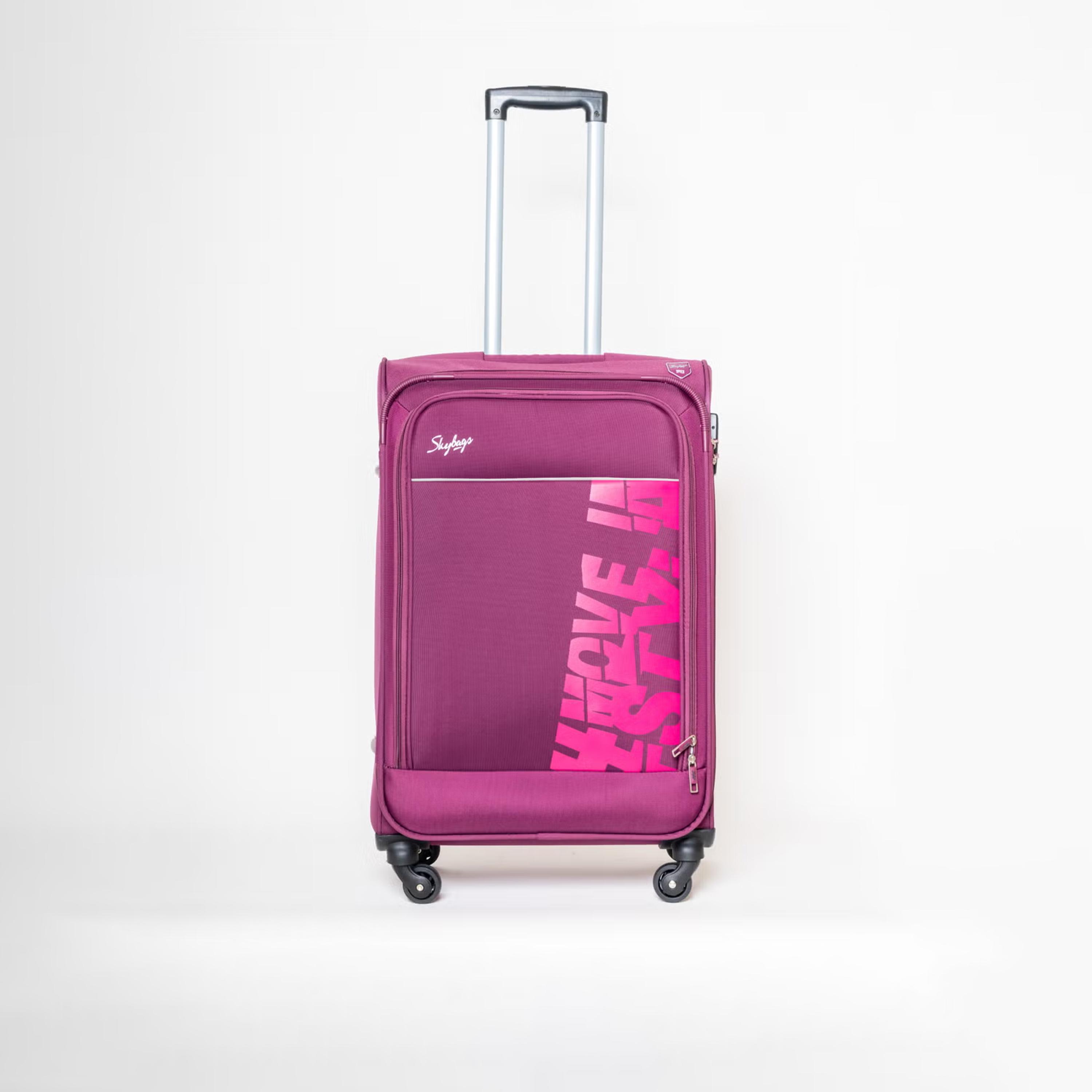 Skybags 61 CM Medium Check-In Polyester Softcase 4-Wheeler Spinner Trolley Bag with Combination Lock-travel-luggagesandbags-luggage-image-1