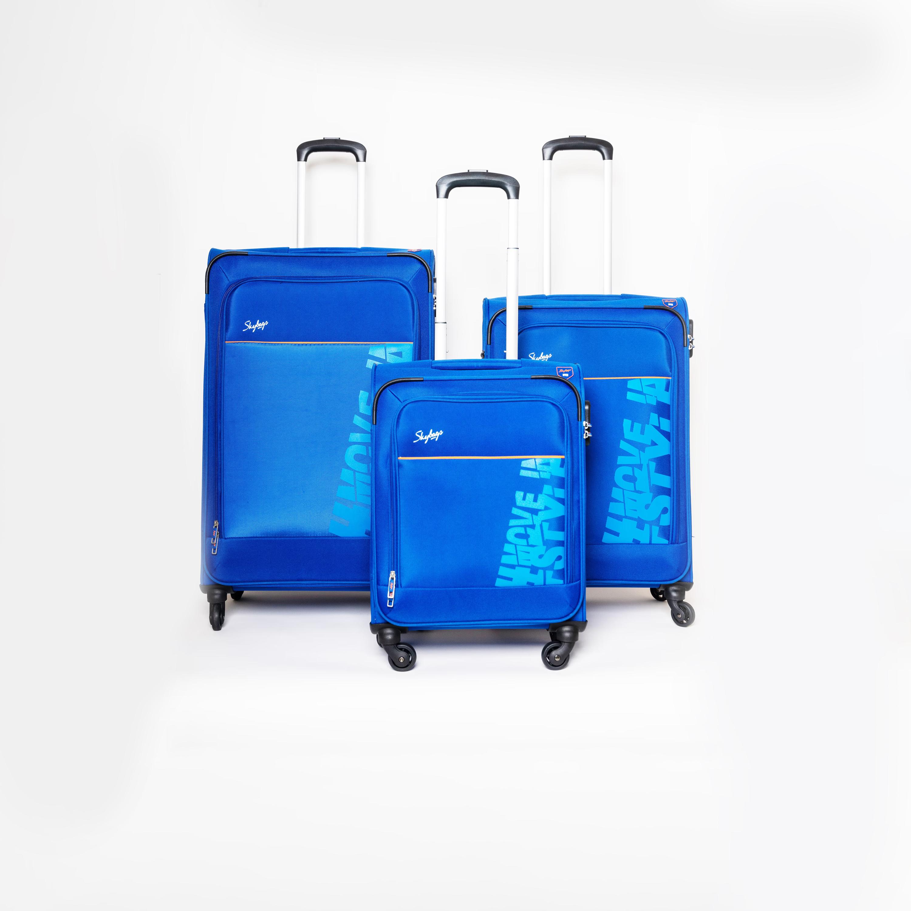 Skybags Set Of 3 Polyester Softcase 4-Wheeler Spinner Trolley Bag with Combination Lock-travel-luggagesandbags-luggage-image-1