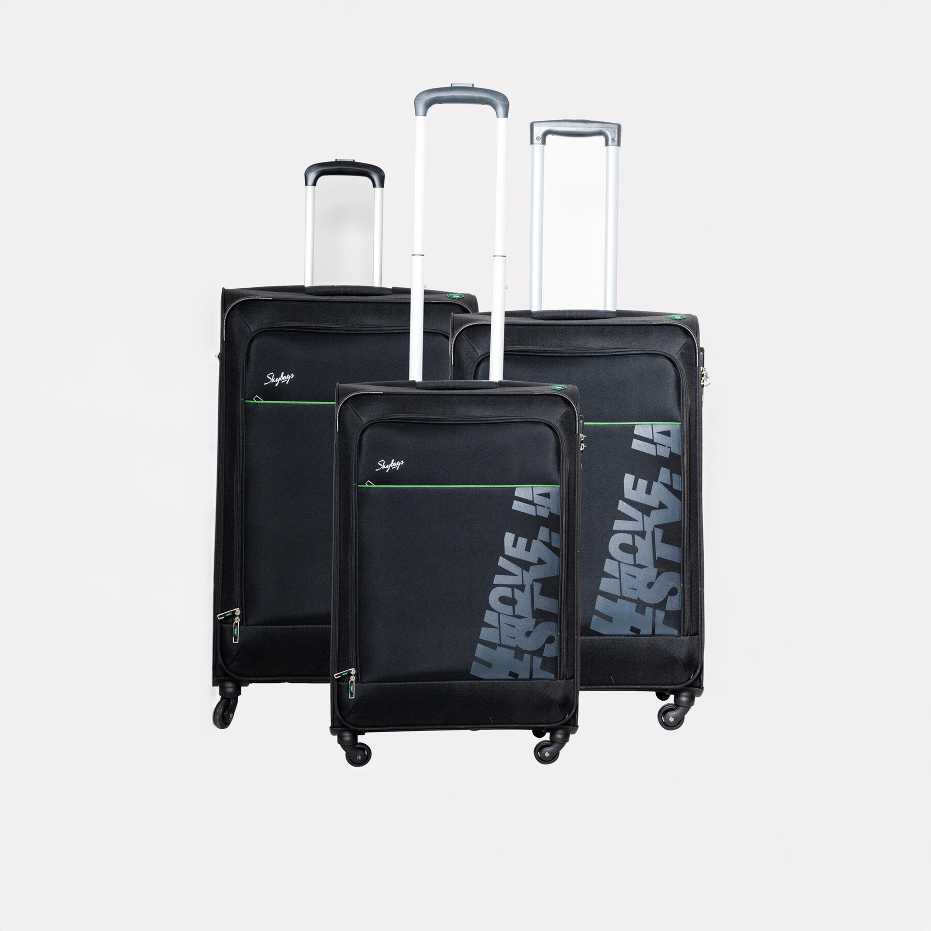 Skybags Set Of 3 Polyester Softcase 4-Wheeler Spinner Trolley Bag with Combination Lock-travel-luggagesandbags-luggage-image-1