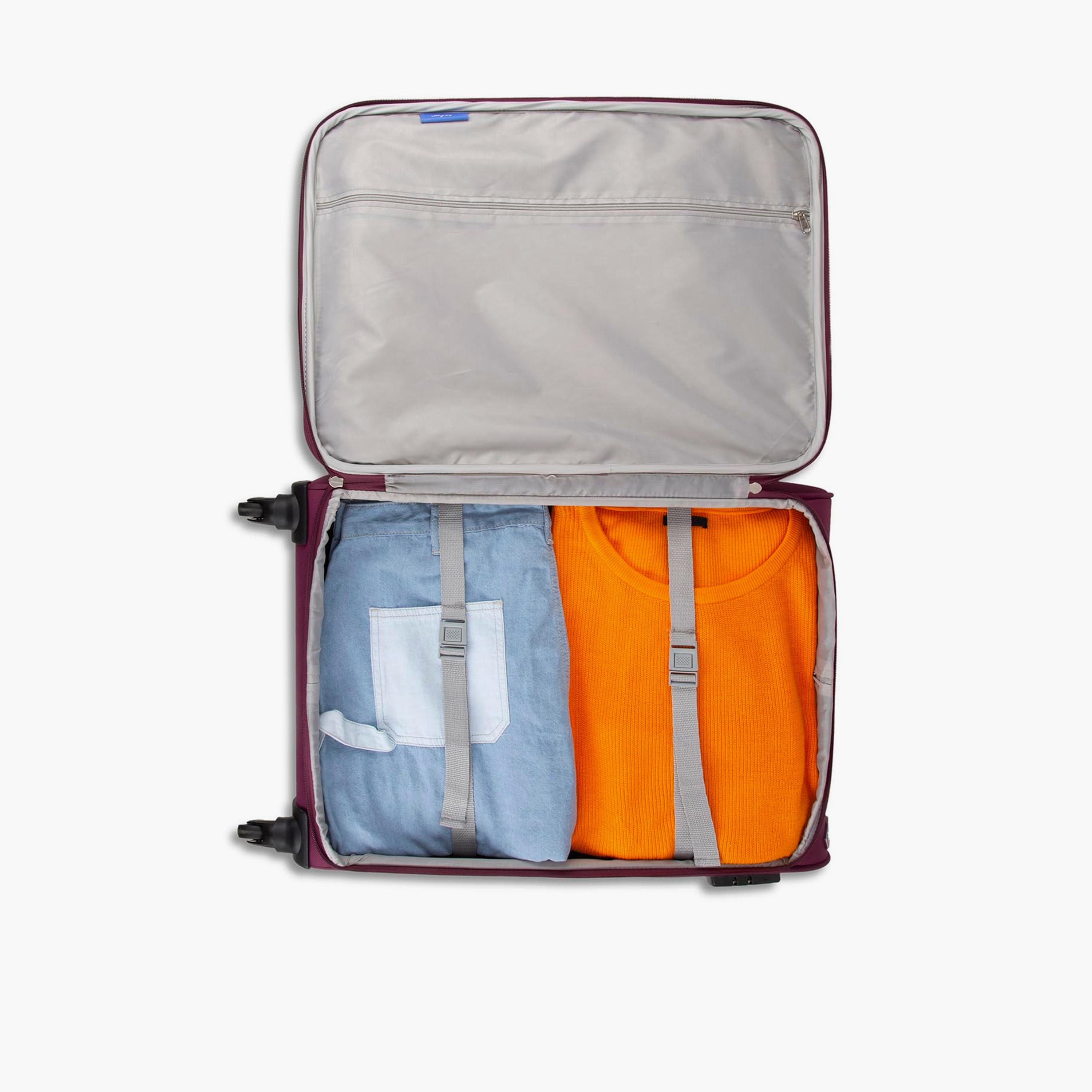Skybags 51 CM Small Cabin Polyester Softcase 4-Wheeler Spinner Trolley Bag with Combination Lock-travel-luggagesandbags-luggage-image-4