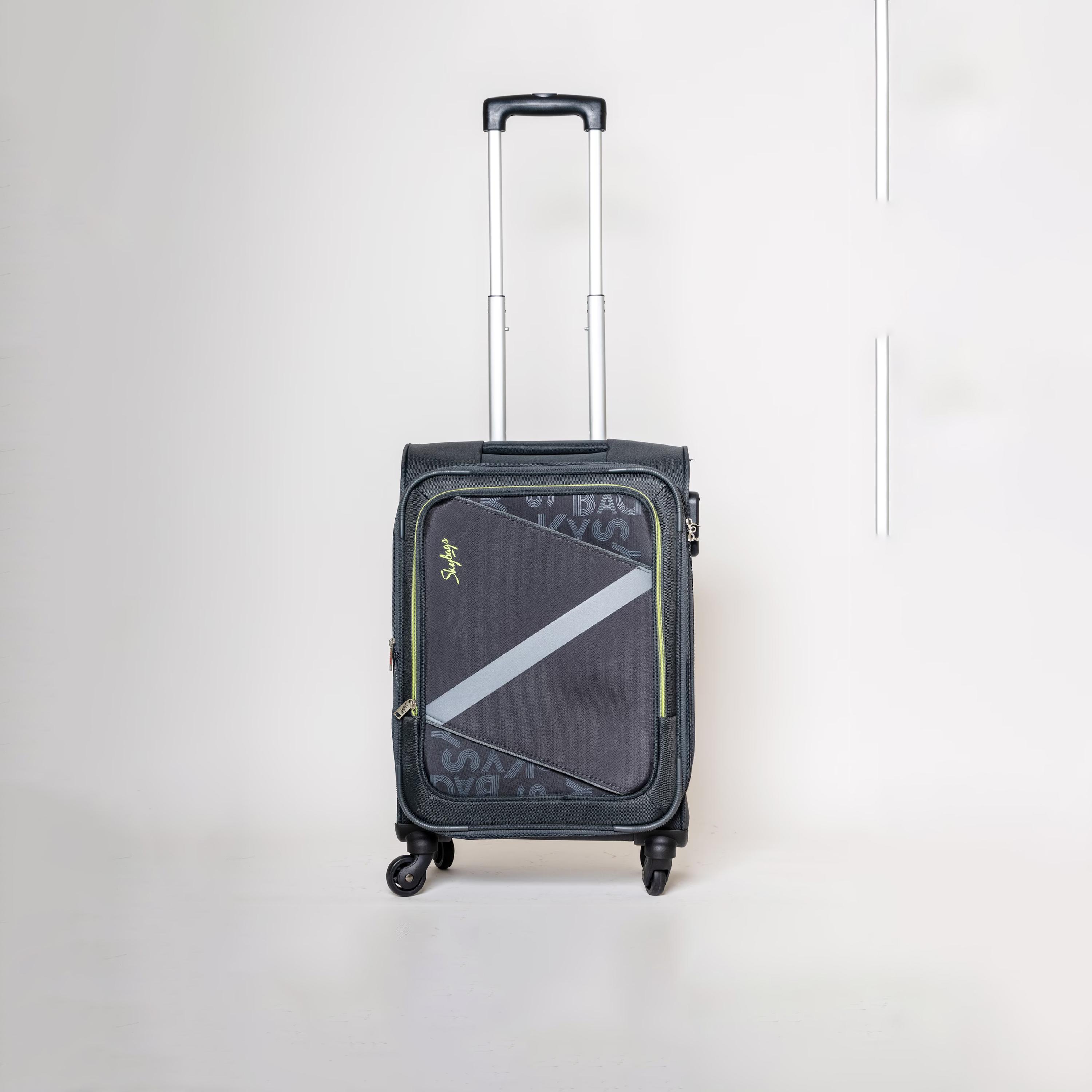 Skybags 51 CM Small Cabin Polyester Softcase 4-Wheeler Spinner Trolley Bag with Combination Lock-travel-luggagesandbags-luggage-image-1