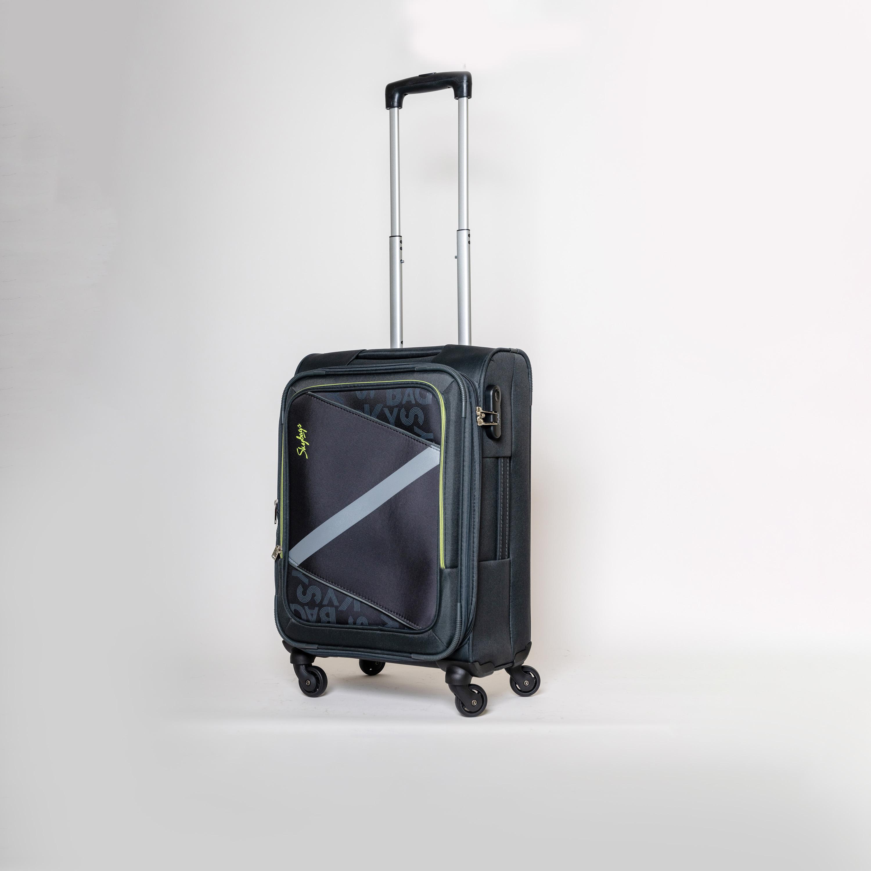 Skybags 51 CM Small Cabin Polyester Softcase 4-Wheeler Spinner Trolley Bag with Combination Lock-travel-luggagesandbags-luggage-image-4