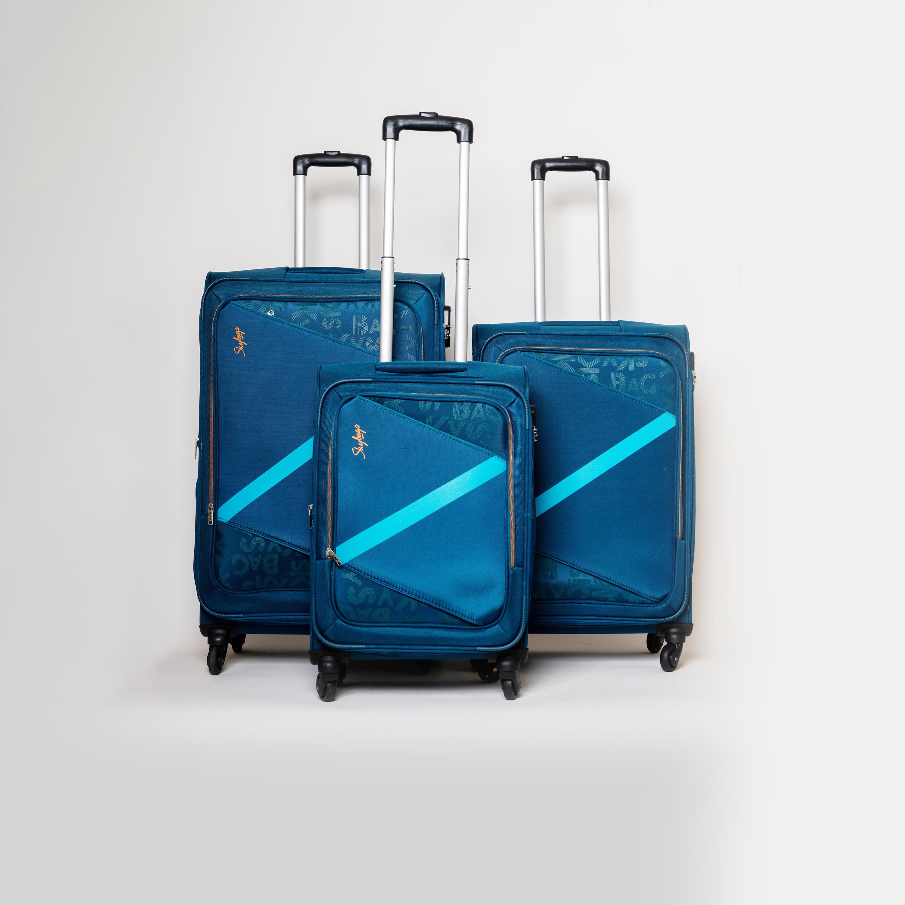 Skybags Set Of 3 Polyester Softcase 4-Wheeler Spinner Trolley Bag with Combination Lock-travel-luggagesandbags-luggage-image-2