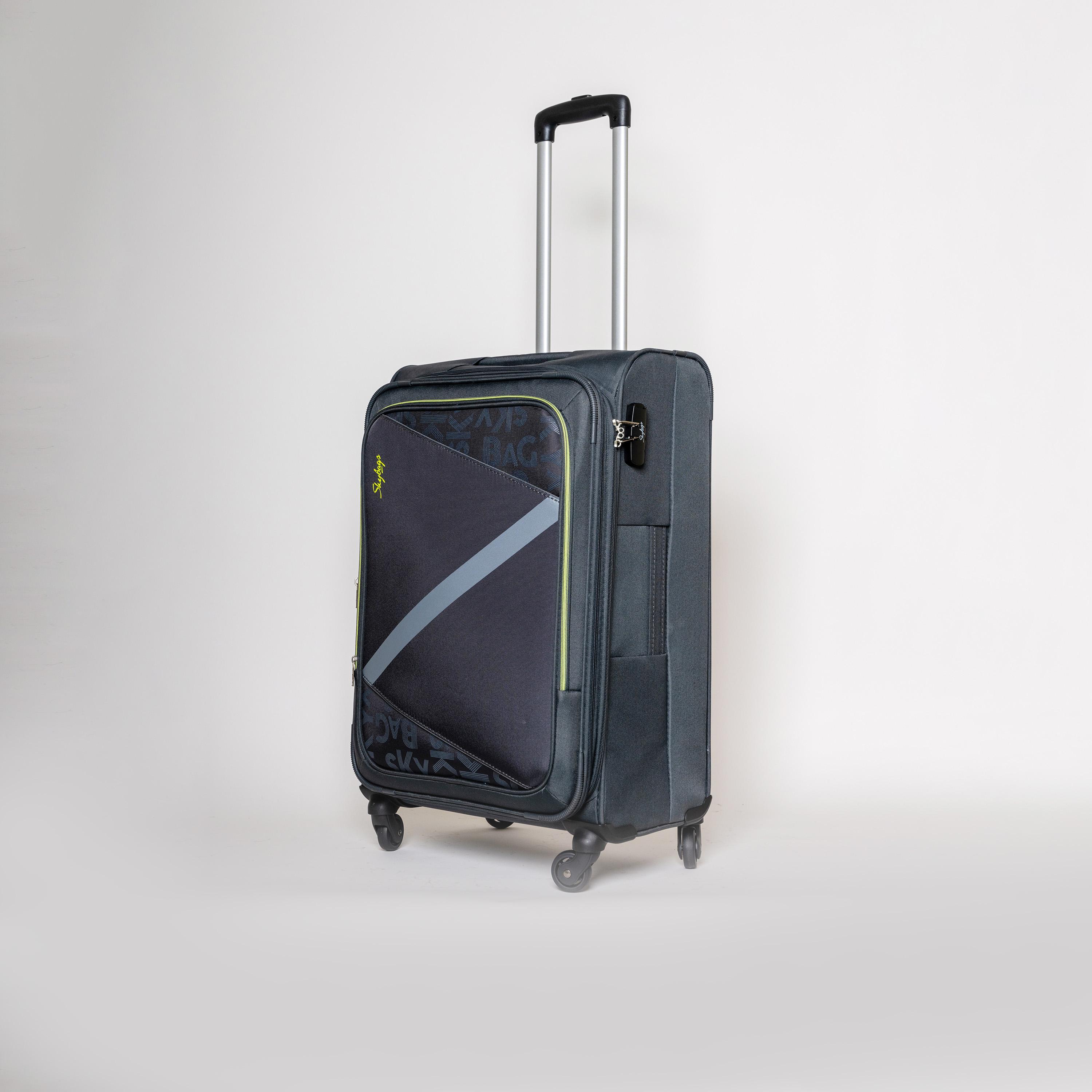 Skybags 61 CM Medium Check-In Polyester Softcase 4-Wheeler Spinner Trolley Bag with Combination Lock-travel-luggagesandbags-luggage-image-4