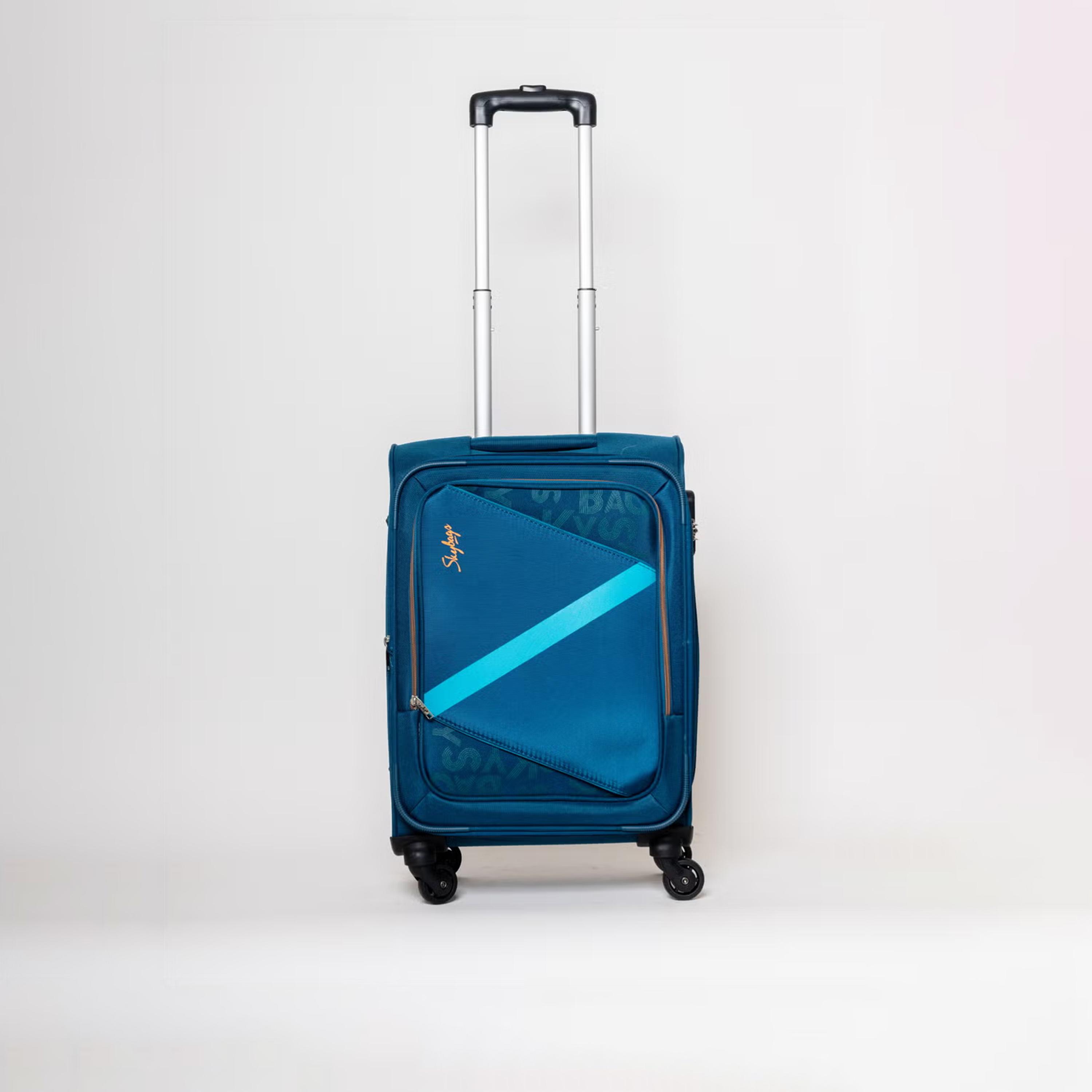 Skybags 51 CM Small Cabin Polyester Softcase 4-Wheeler Spinner Trolley Bag with Combination Lock-travel-luggagesandbags-luggage-image-1