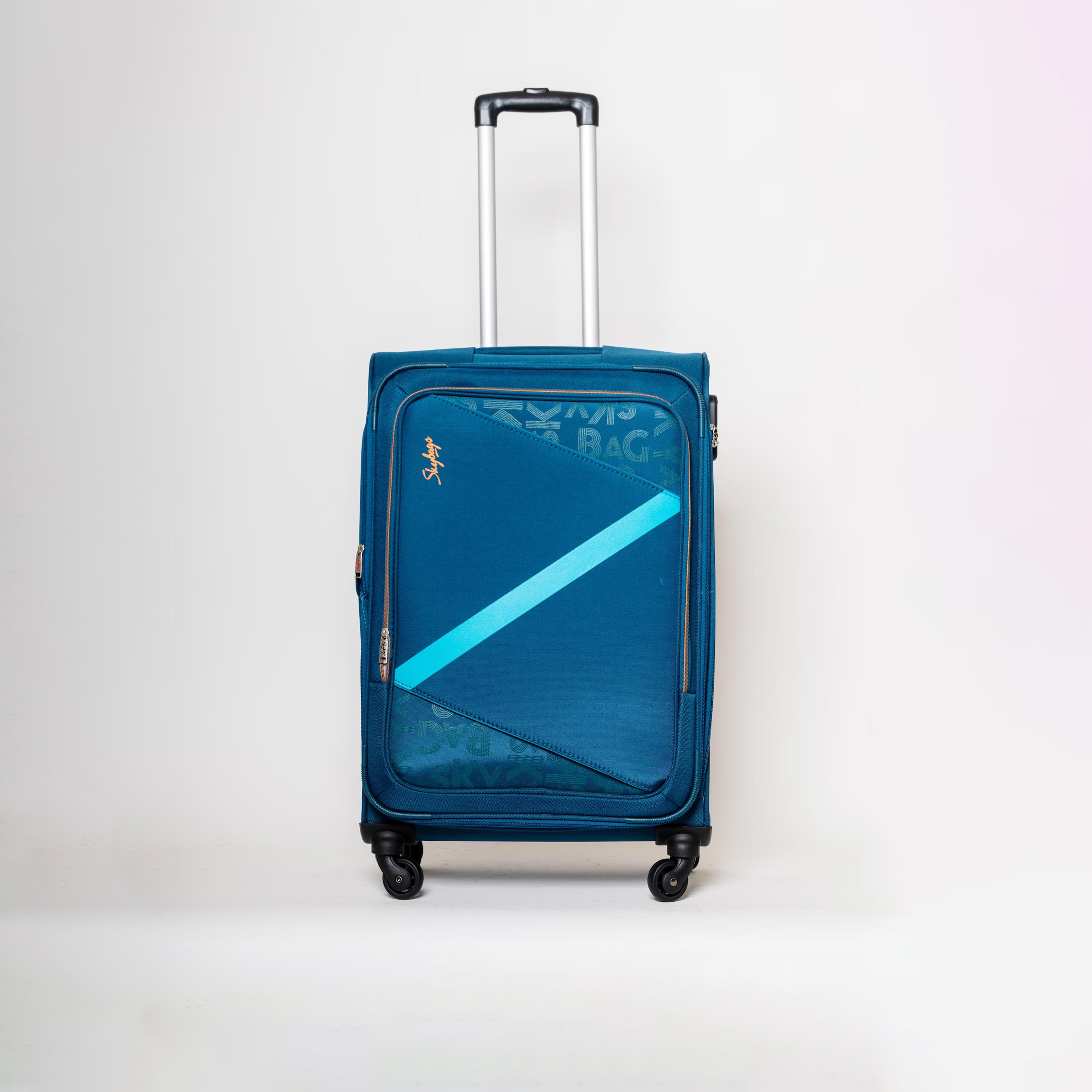 Skybags 61 CM Medium Check-In Polyester Softcase 4-Wheeler Spinner Trolley Bag with Combination Lock-travel-luggagesandbags-luggage-image-1