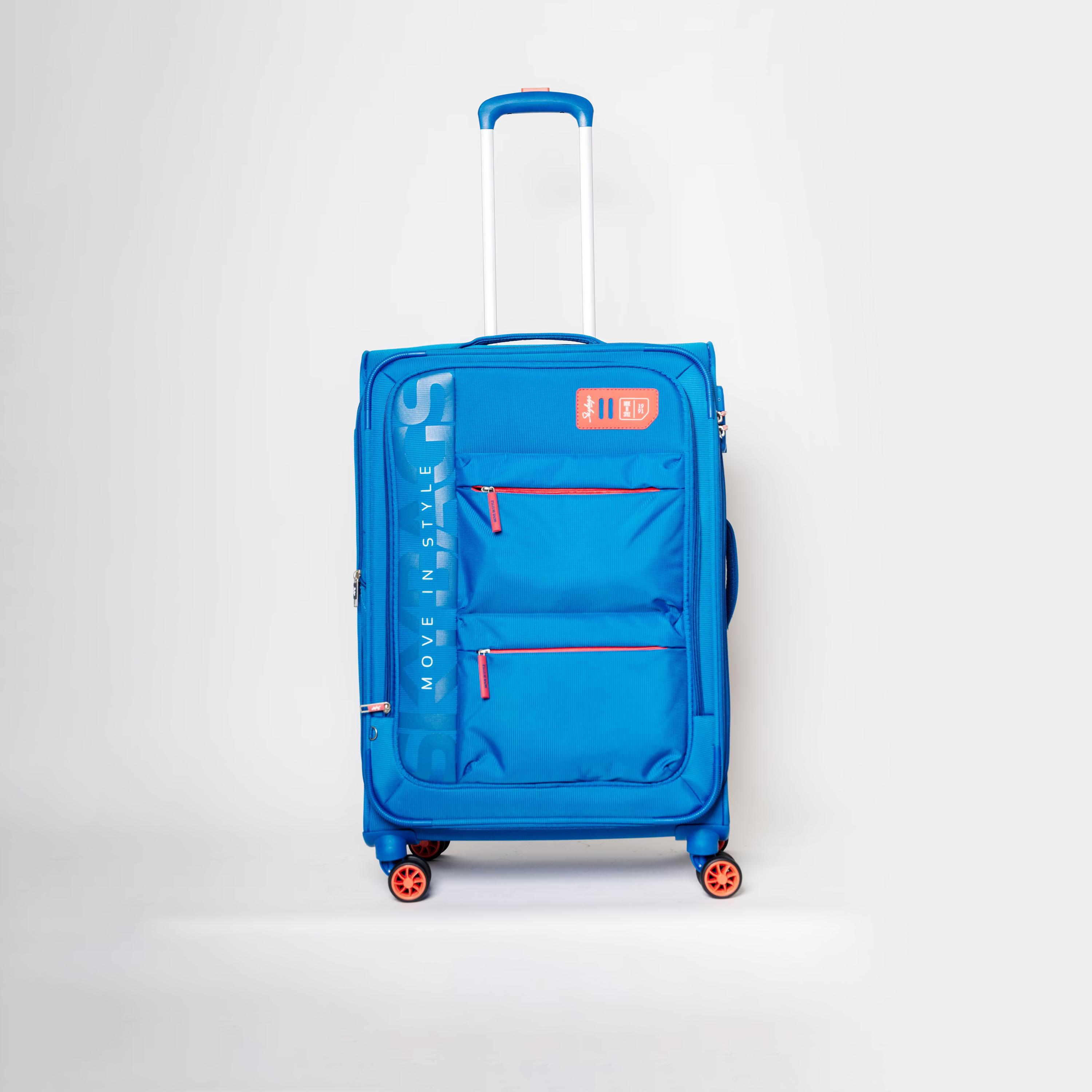 Skybags 61 CM Medium Check-In Polyester Softcase 4-Wheeler Spinner Trolley Bag with TSA Lock-travel-luggagesandbags-luggage-image-1