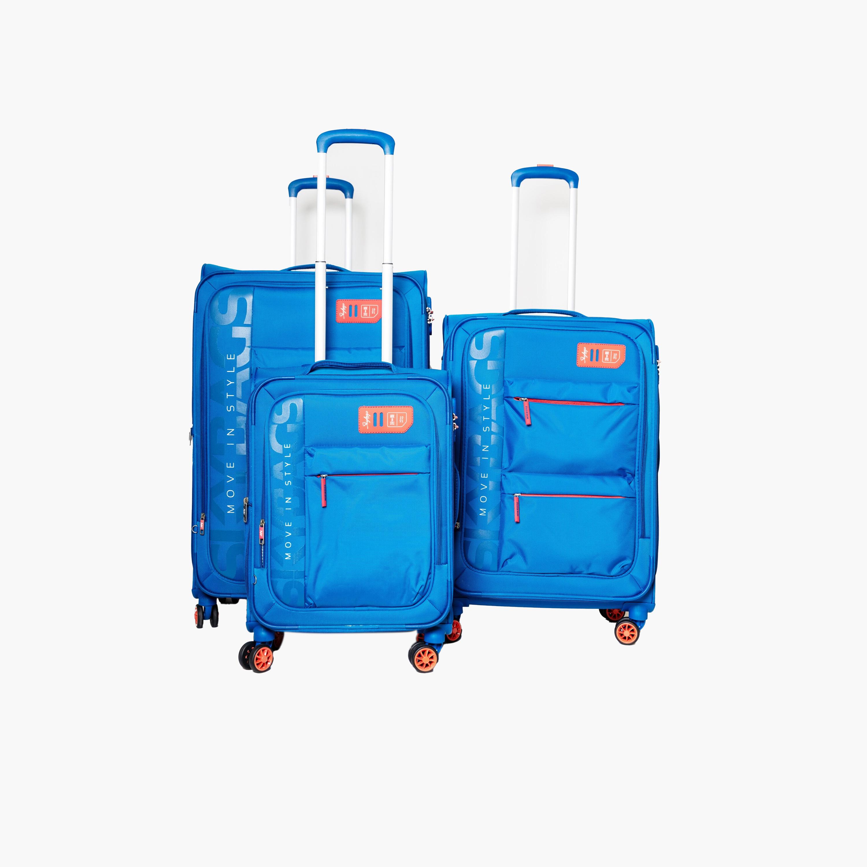 Skybags Set Of 3 Polyester Softcase 4-Wheeler Spinner Trolley Bag with Combination Lock-travel-luggagesandbags-luggage-image-1