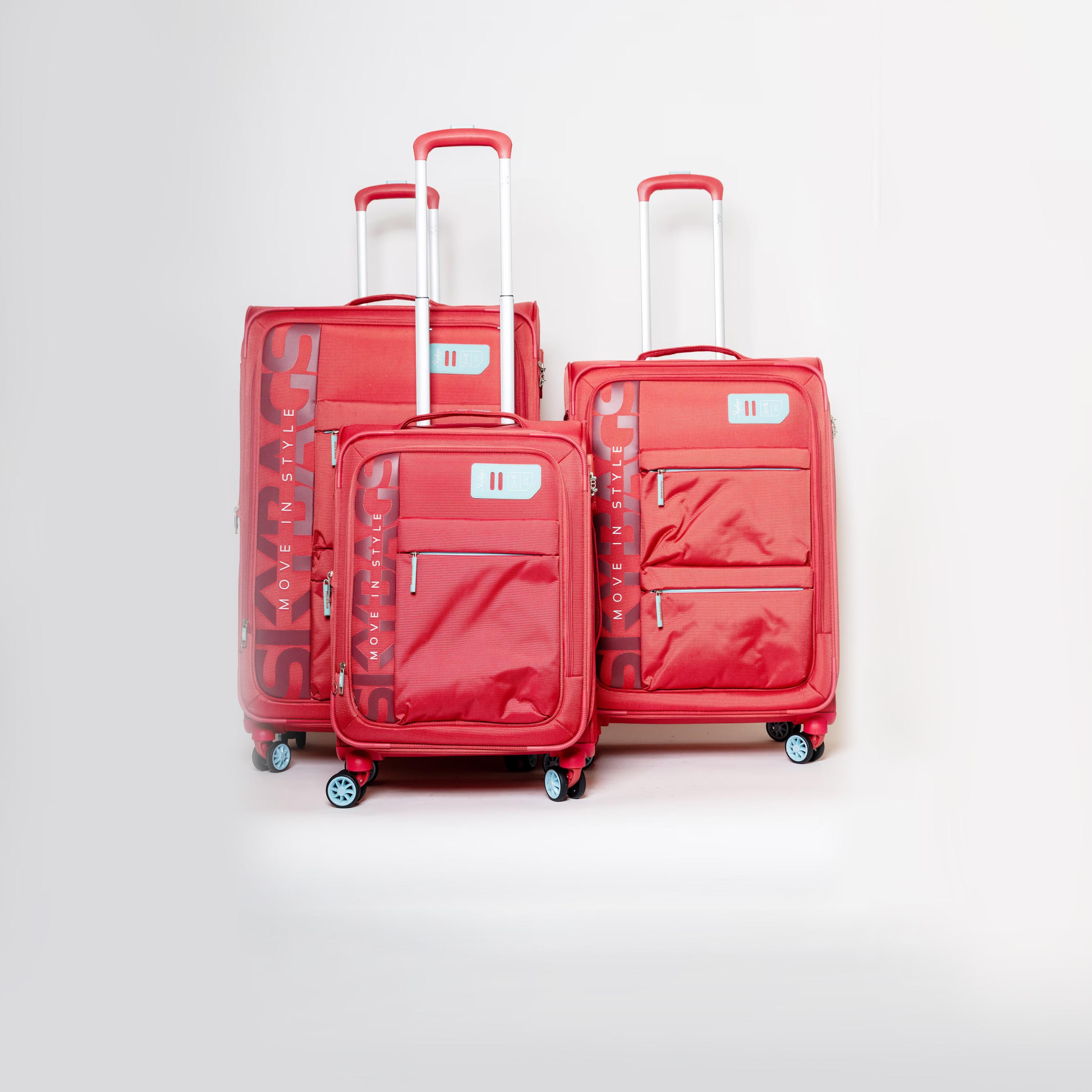 Skybags Set Of 3 Polyester Softcase 4-Wheeler Spinner Trolley Bag with TSA Lock-travel-luggagesandbags-luggage-image-1