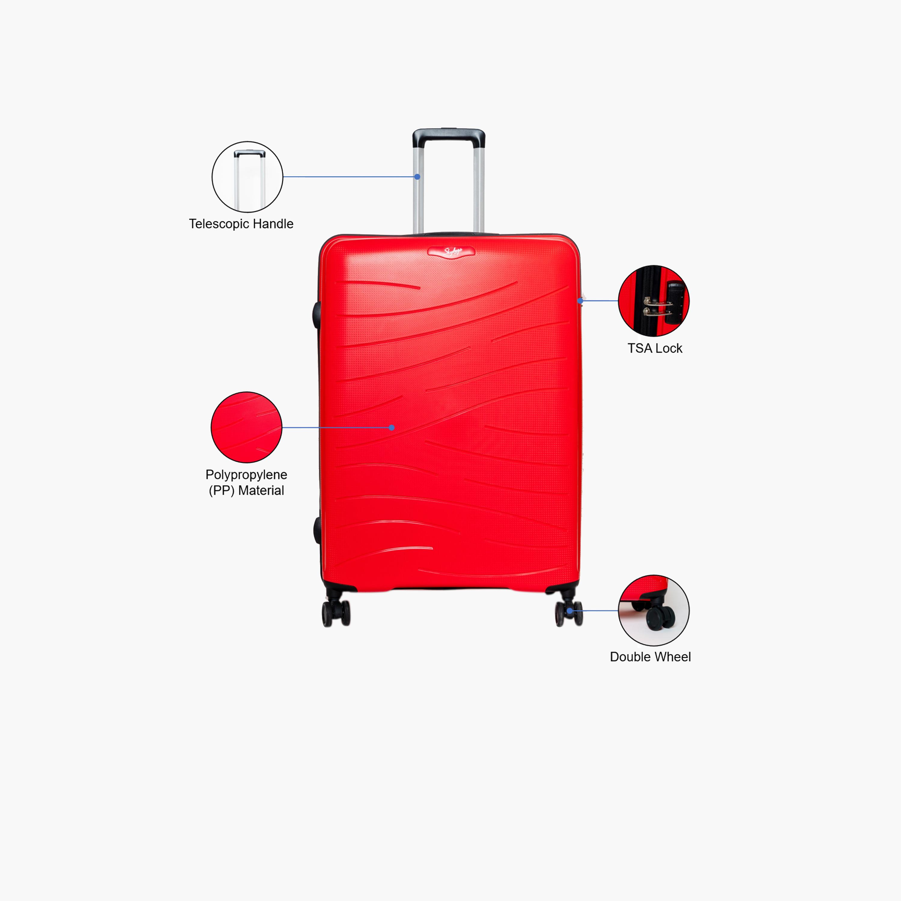 Skybags 71 CM Large Check-In Polypropylene Hardcase 4-Wheeler Spinner Trolley Bag with TSA Lock-travel-luggagesandbags-luggage-image-2