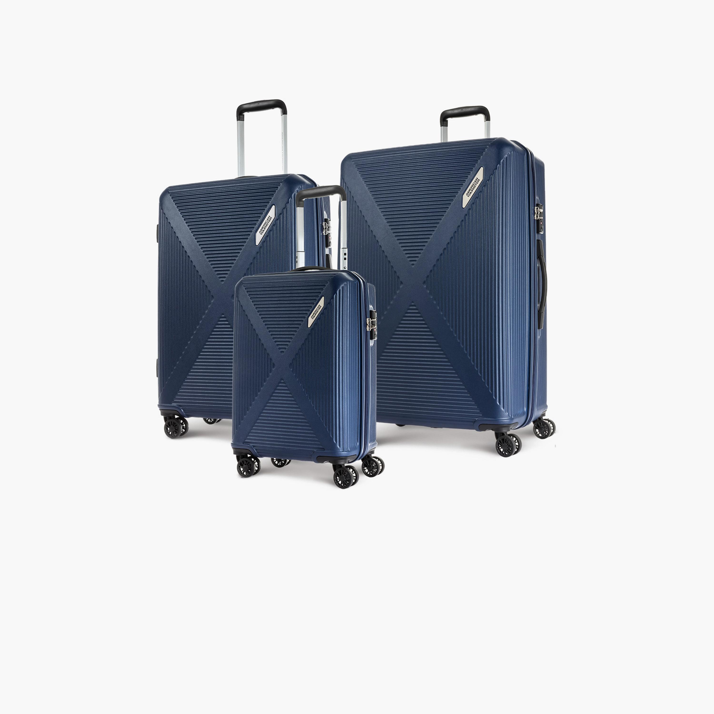 أميريكان توريستر-  طقم 3 شنط سفر من البولي بروبلين جوانب صلبة بأربع عجلات دوارة قفل TSA-travel-luggagesandbags-luggage-image-1