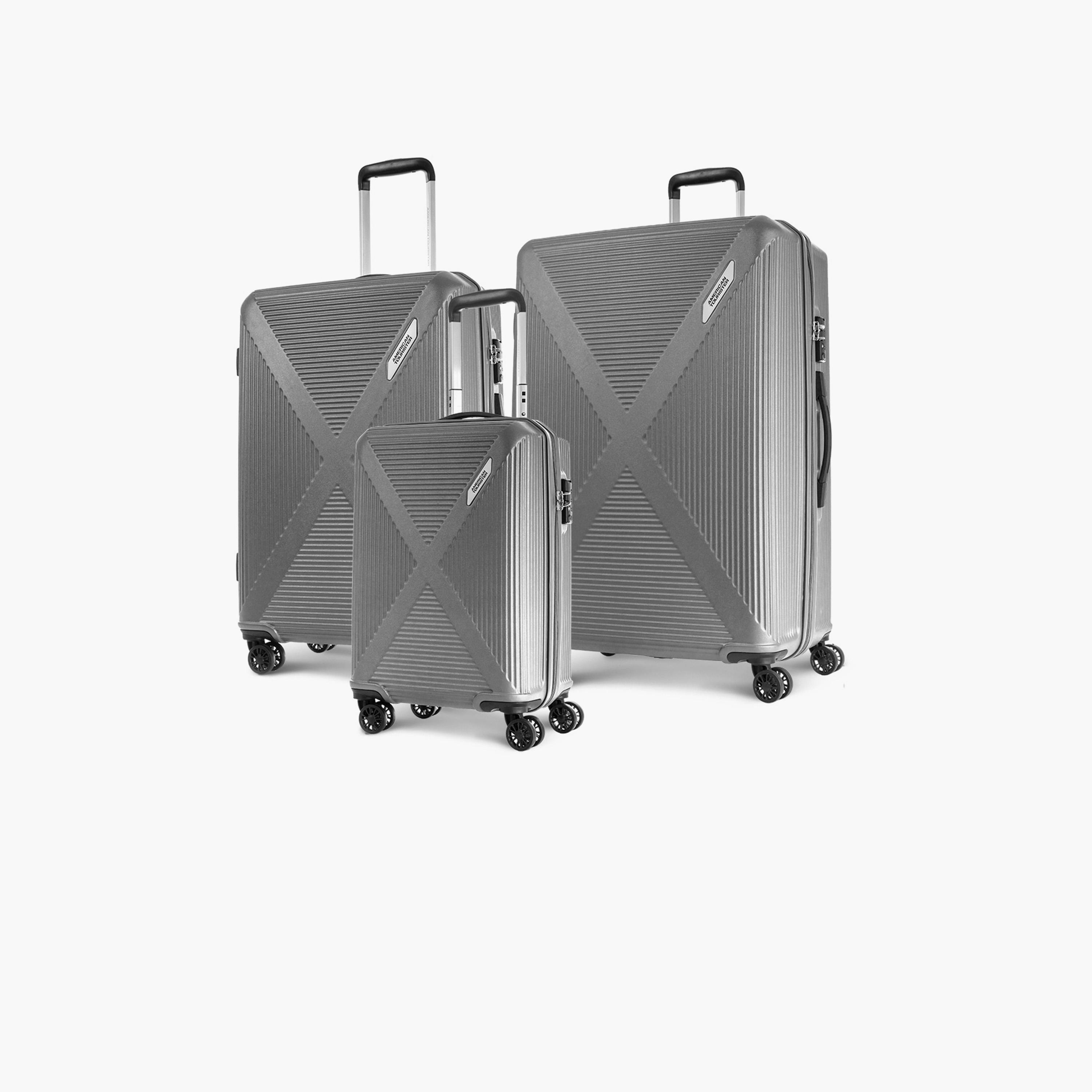 American Tourister Cuatro Set of 3 Polypropylene Hard Sided 4-Wheeler Spinner Trolley Bag with TSA Lock-travel-luggagesandbags-luggage-image-1