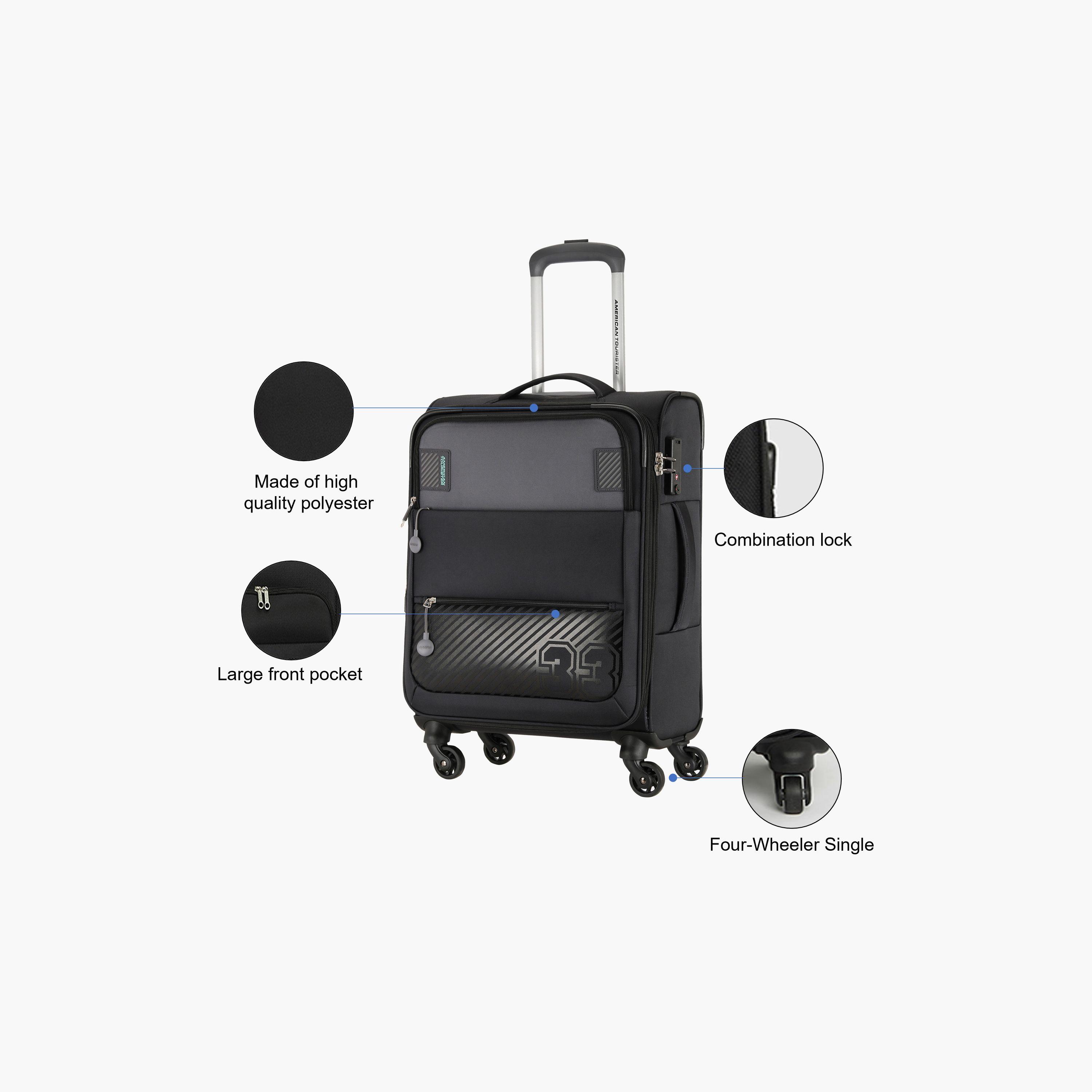 American Tourister Majoris Set of 3 Polyester Soft Sided 4-Wheeler Spinner Trolley Bag with Combination lock-travel-luggagesandbags-luggage-image-2