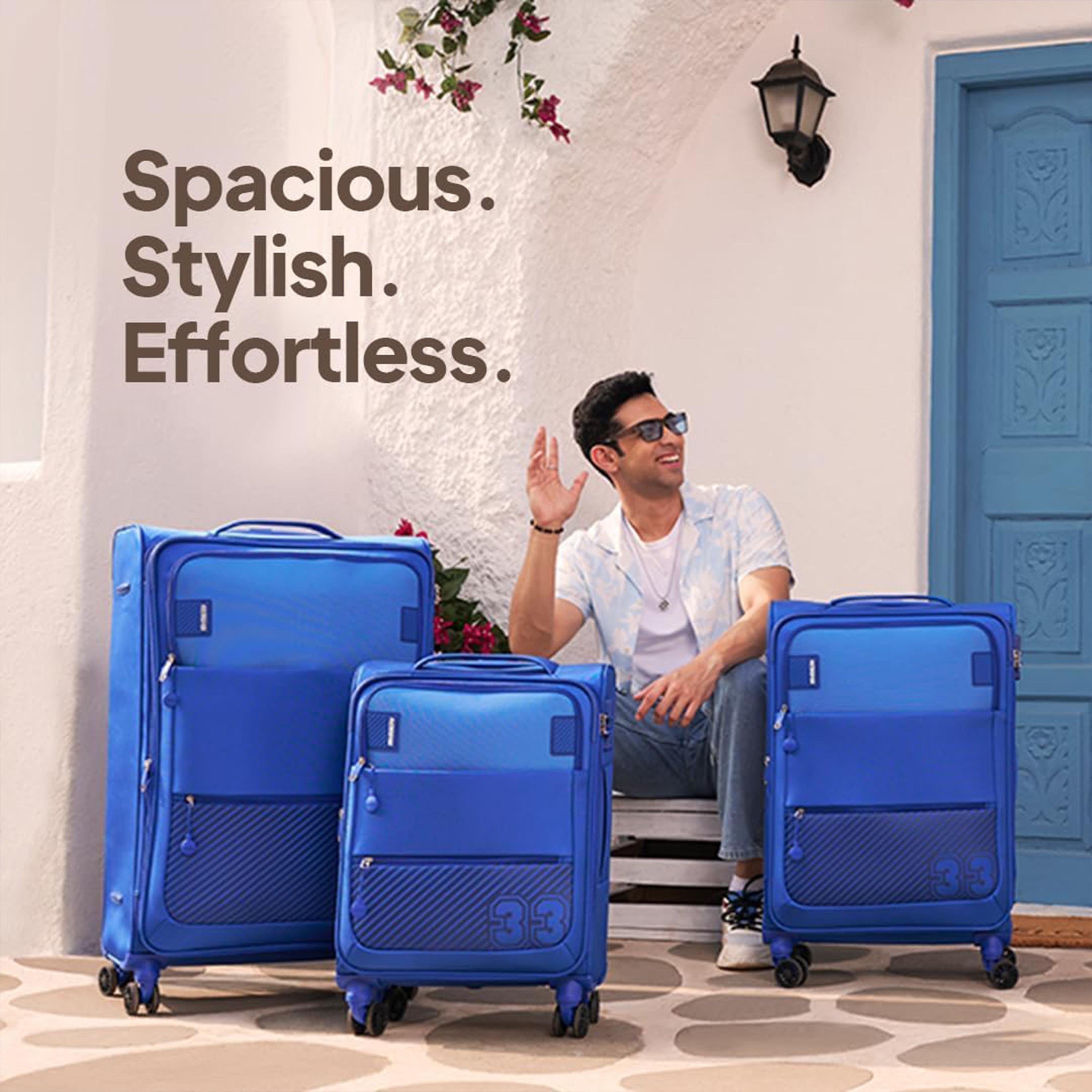 American Tourister Majoris Set of 3 Polyester Soft Sided 4-Wheeler Spinner Trolley Bag with Combination lock-travel-luggagesandbags-luggage-image-18