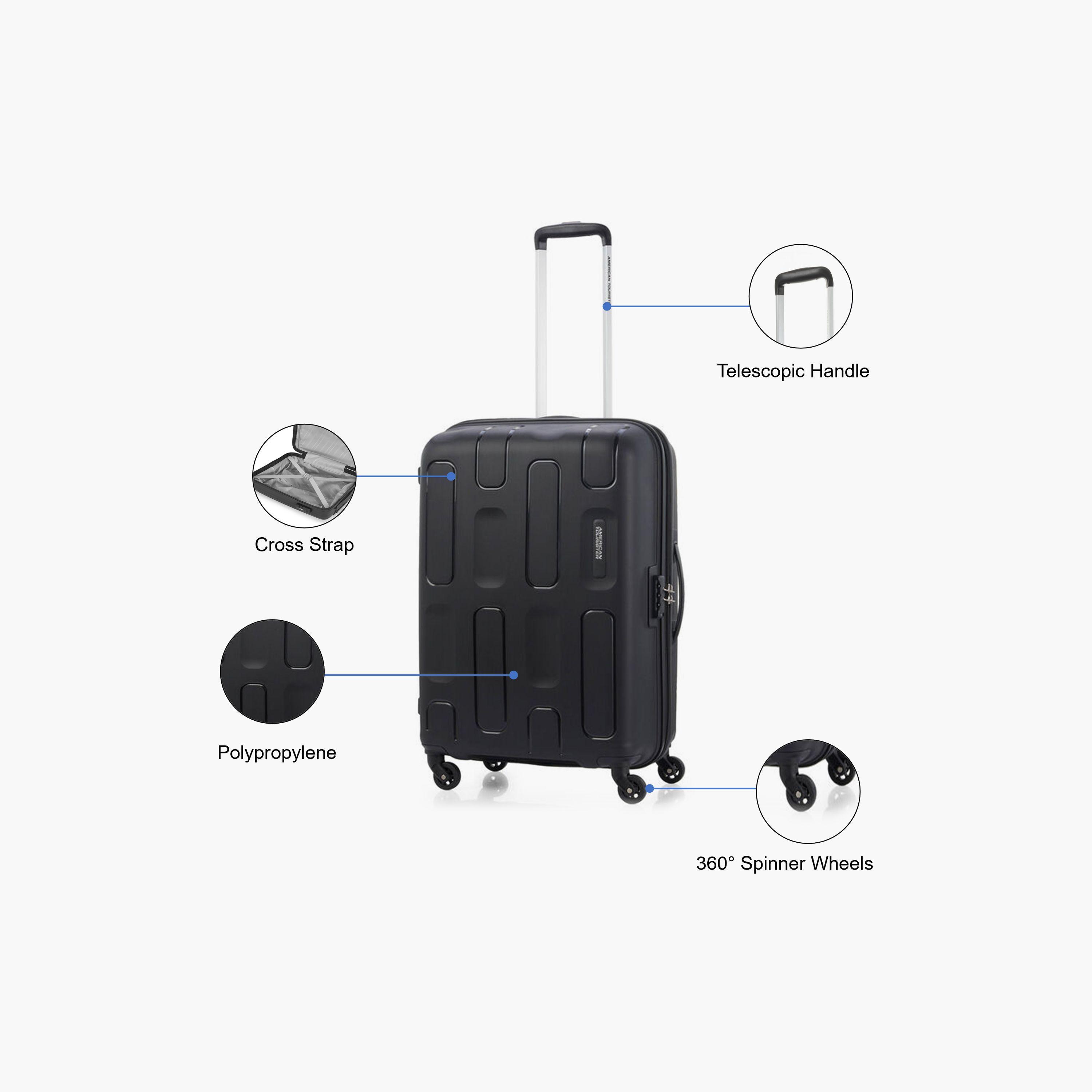 American Tourister Ellipso 68 CM Medium Check-in Polypropylene Hard Sided 4-Wheeler Spinner Trolley Bag with TSA Lock-travel-luggagesandbags-luggage-image-3