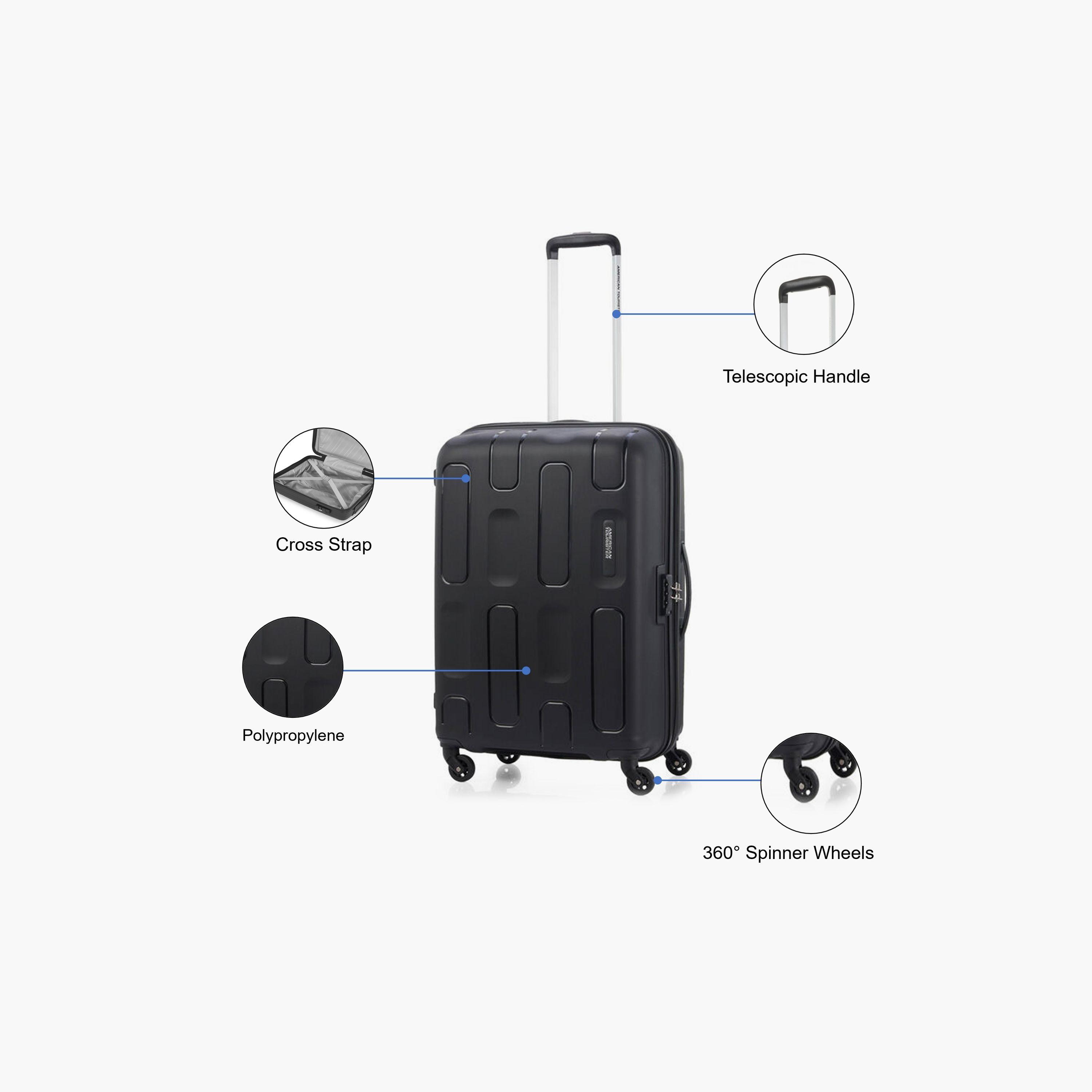 American Tourister Ellipso 79 CM Large Check-in Polypropylene Hard Sided 4-Wheeler Spinner Trolley Bag with TSA Lock-travel-luggagesandbags-luggage-image-3