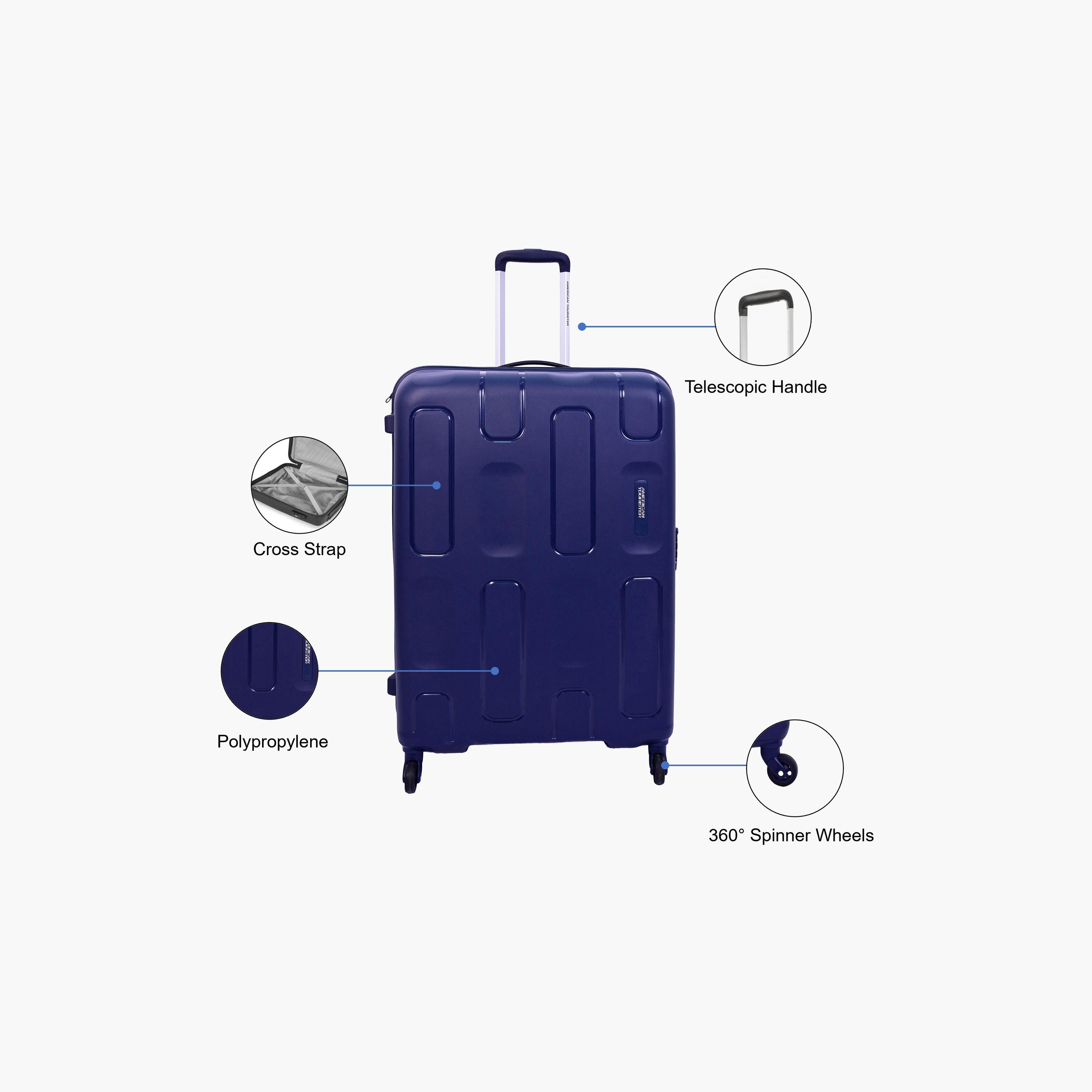 American Tourister Ellipso 68 CM Medium Check-in Polypropylene Hard Sided 4-Wheeler Spinner Trolley Bag with TSA Lock-travel-luggagesandbags-luggage-image-3