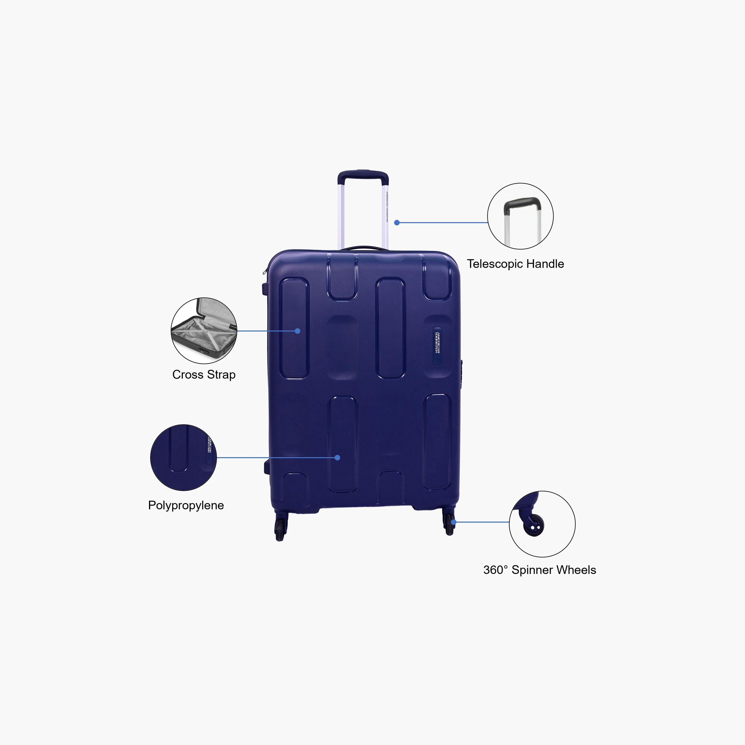 American Tourister Ellipso 79 CM Large Check-in Polypropylene Hard Sided 4-Wheeler Spinner Trolley Bag with TSA Lock-travel-luggagesandbags-luggage-image-3