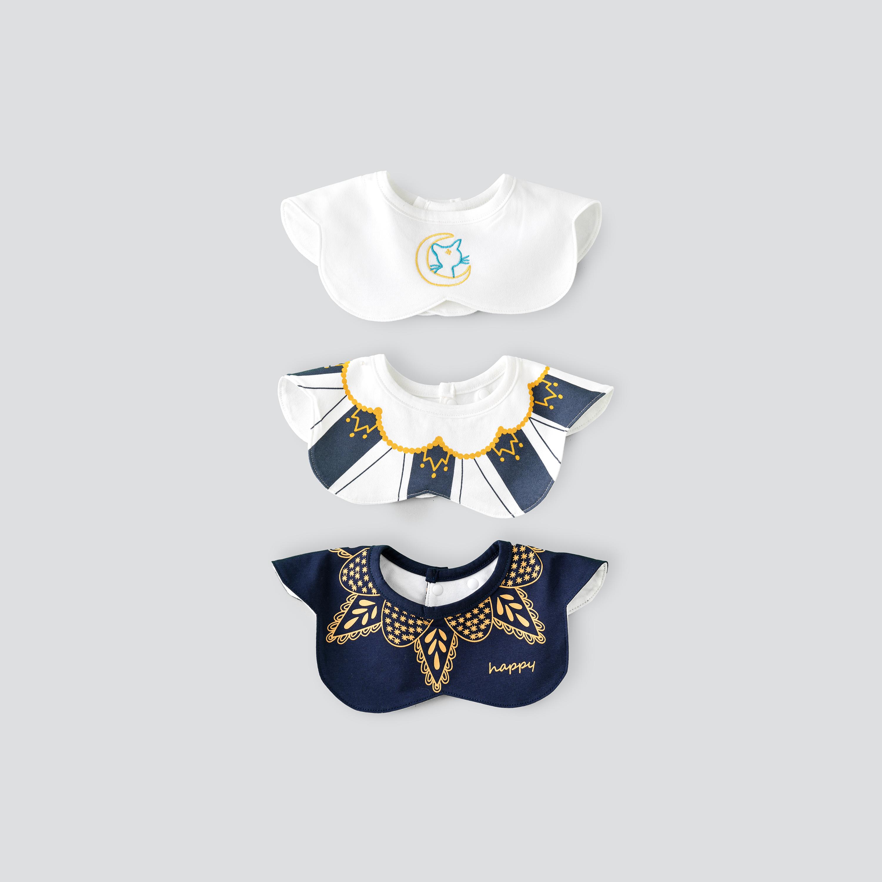 Babyqlo 3-Piece Printed Bibs Set-baby-feeding-bibs-image-1