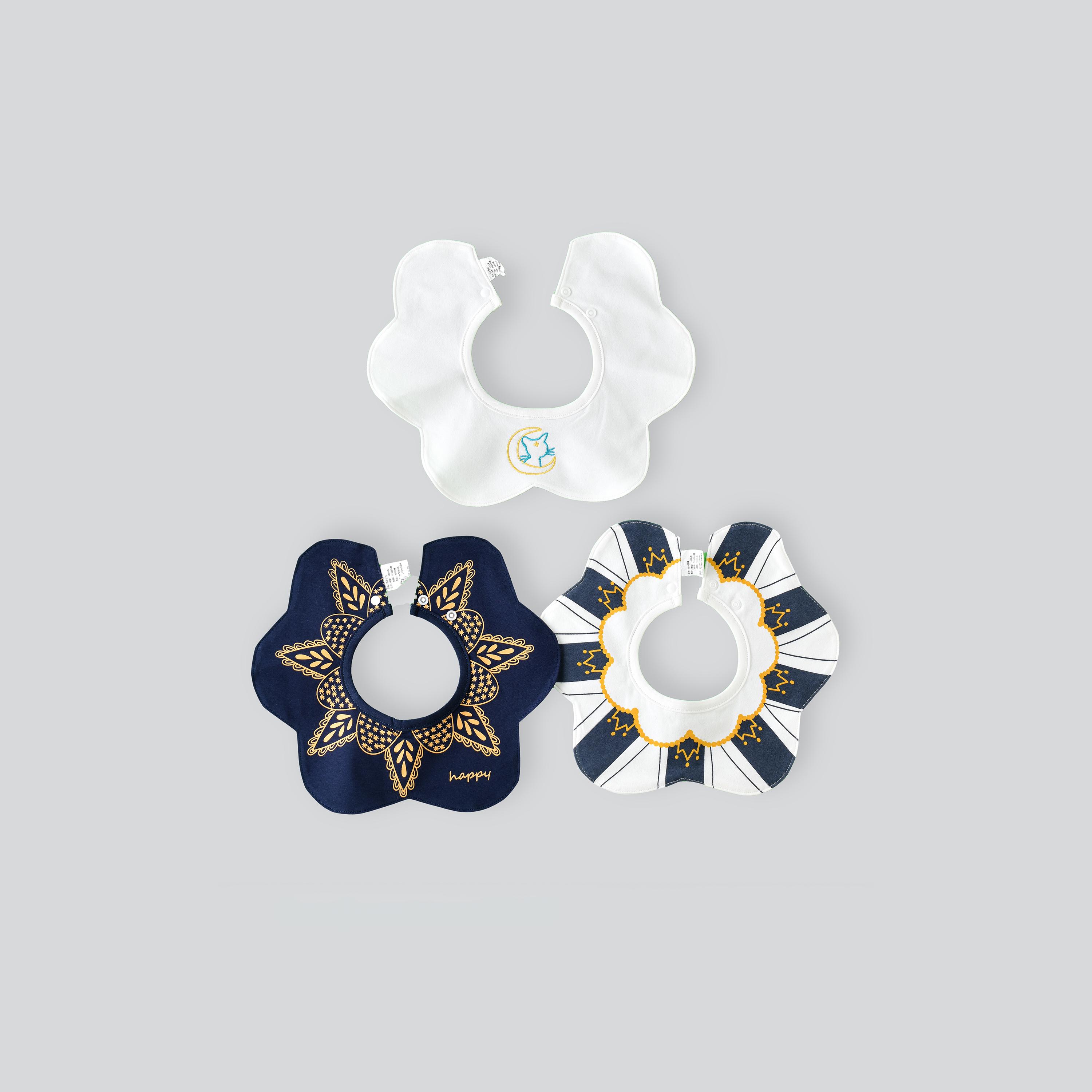 Babyqlo 3-Piece Printed Bibs Set-baby-feeding-bibs-image-2