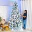 Snow-Flocked Christmas Tree with Sturdy Metal Stand - 240 cm-InfluencerCodes_Ramadan26_All_20012026-image-5