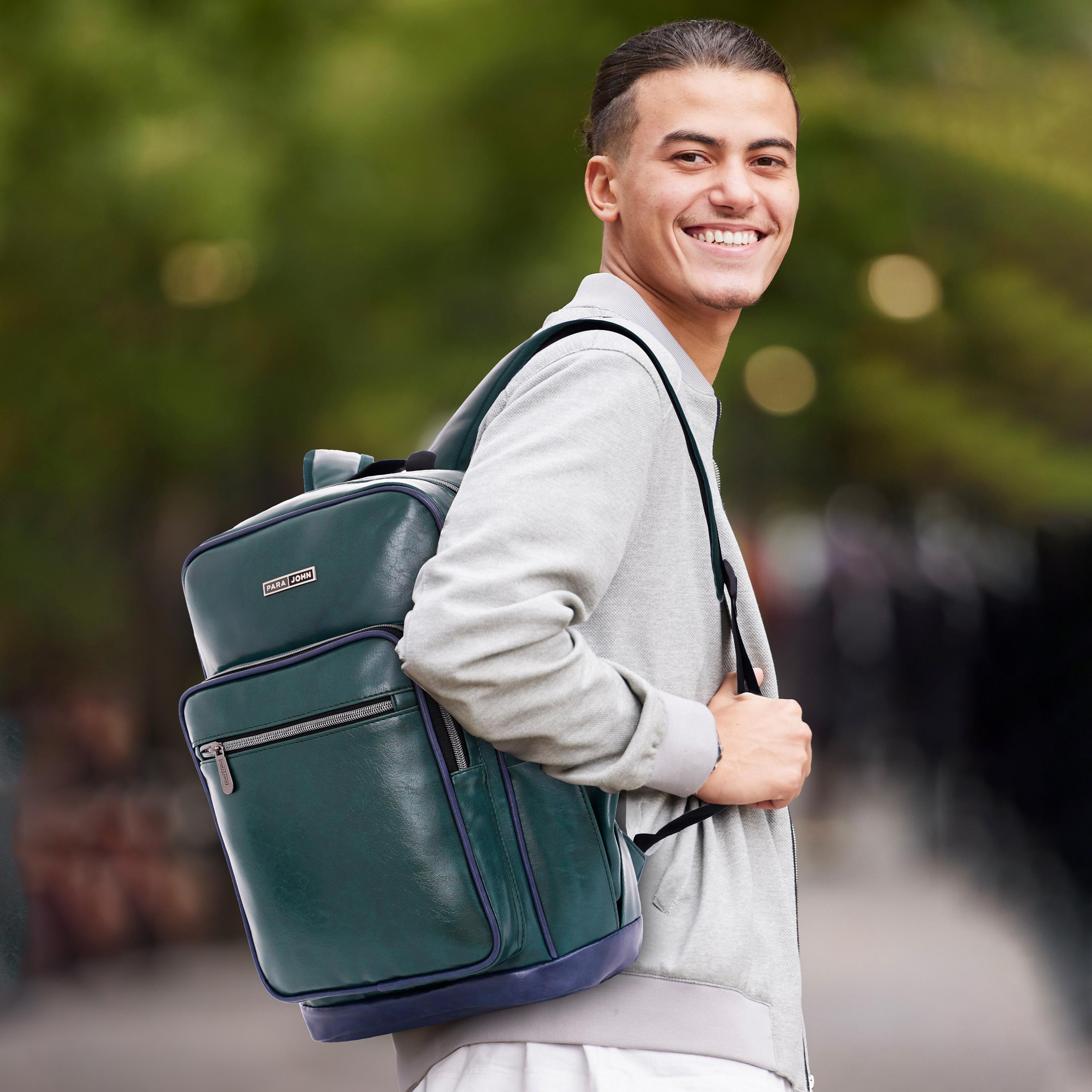 Para John 16 Inches Laptop Bag PU with Laptop Compartment-travel-luggagesandbags-backpacks-image-5