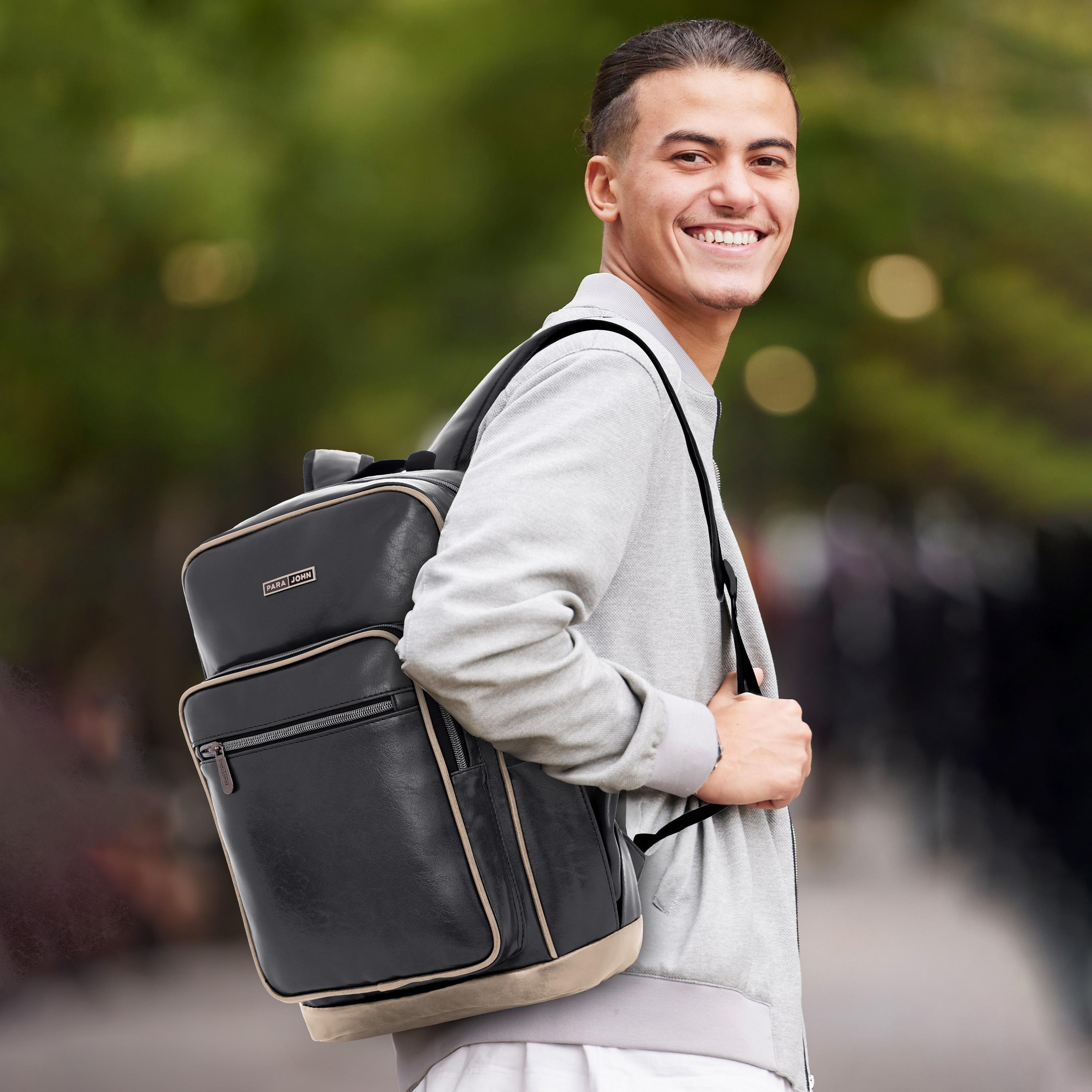Para John 16 Inches Laptop Bag PU with Laptop Compartment-travel-luggagesandbags-backpacks-image-14