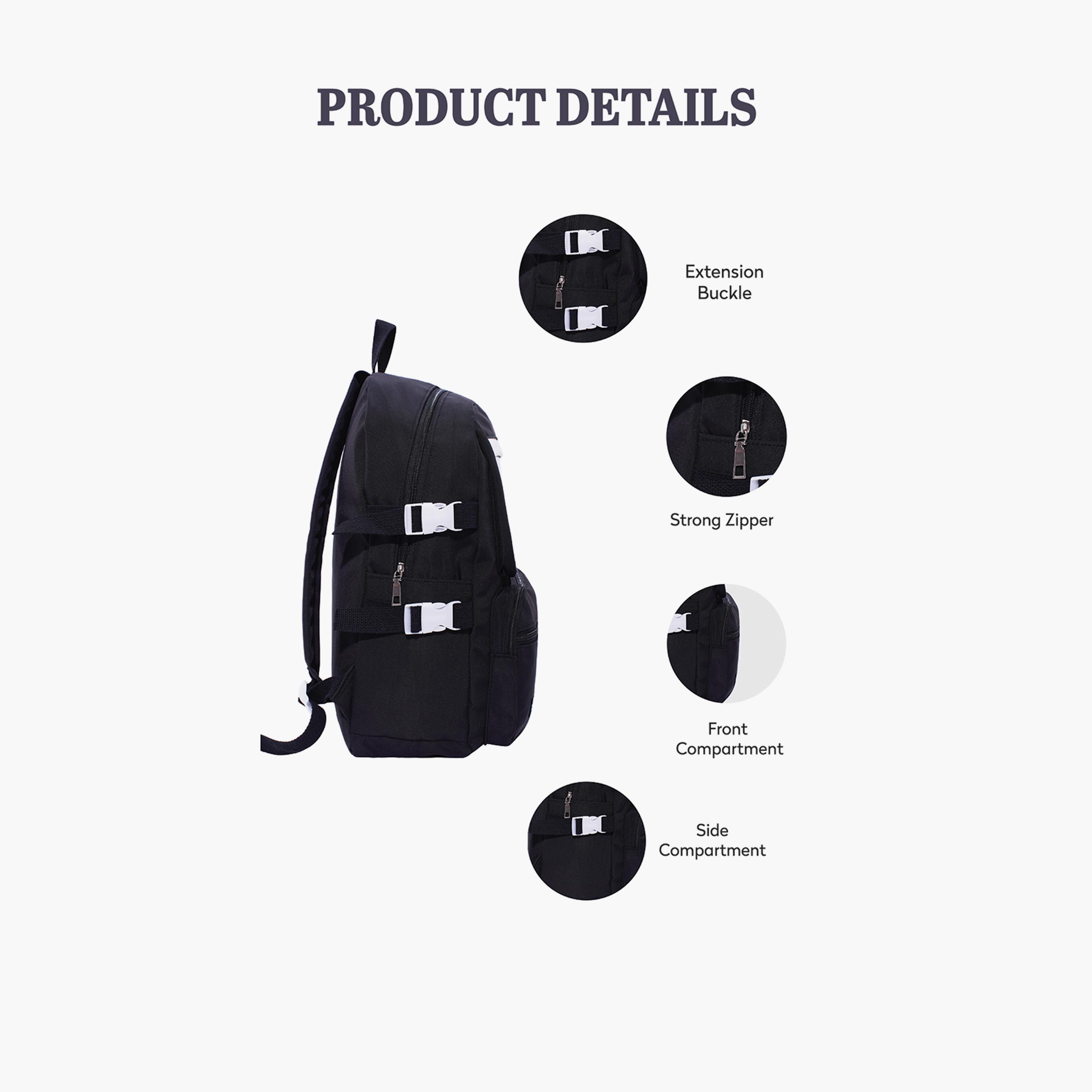 Para John 16 Inches Backpack Polyester with Adjustable Strap-school-bagsandbackpacks-backpacks-image-2