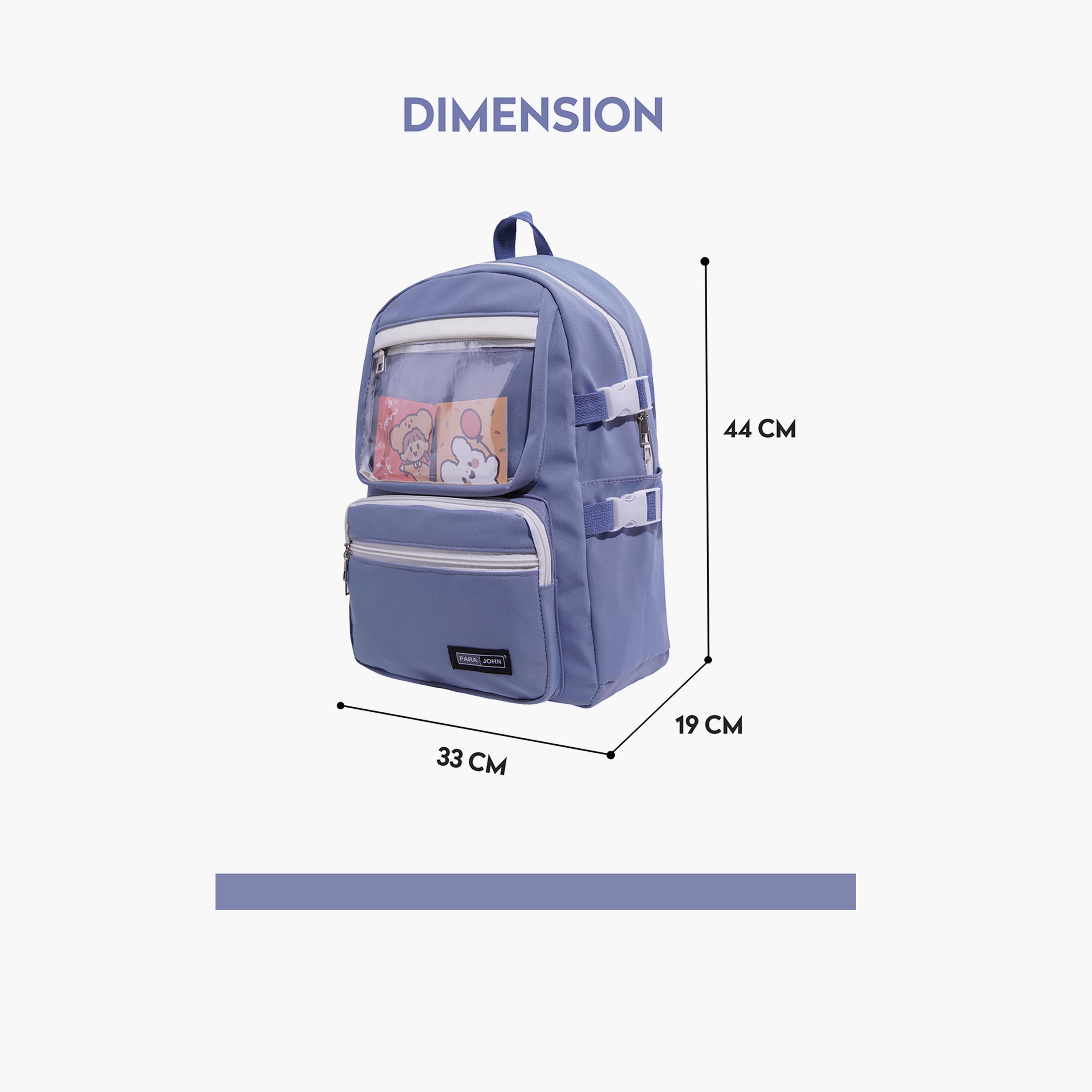 Para John 16 Inches Backpack Polyester with Adjustable Strap-school-bagsandbackpacks-backpacks-image-10