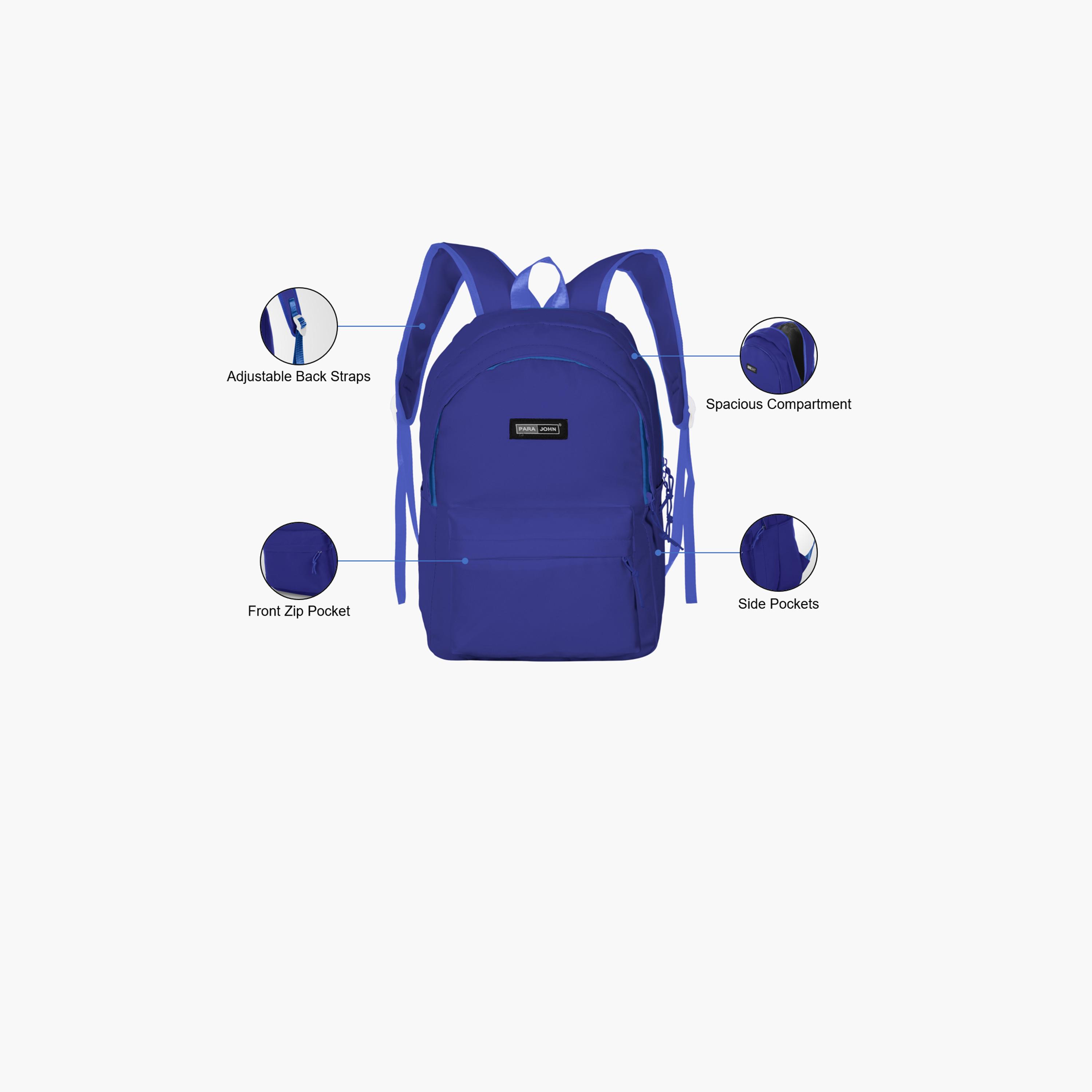 Para John 16 Inches Backpack Polyester with Adjustable Strap-women-bagsandwallets-backpacks-image-9