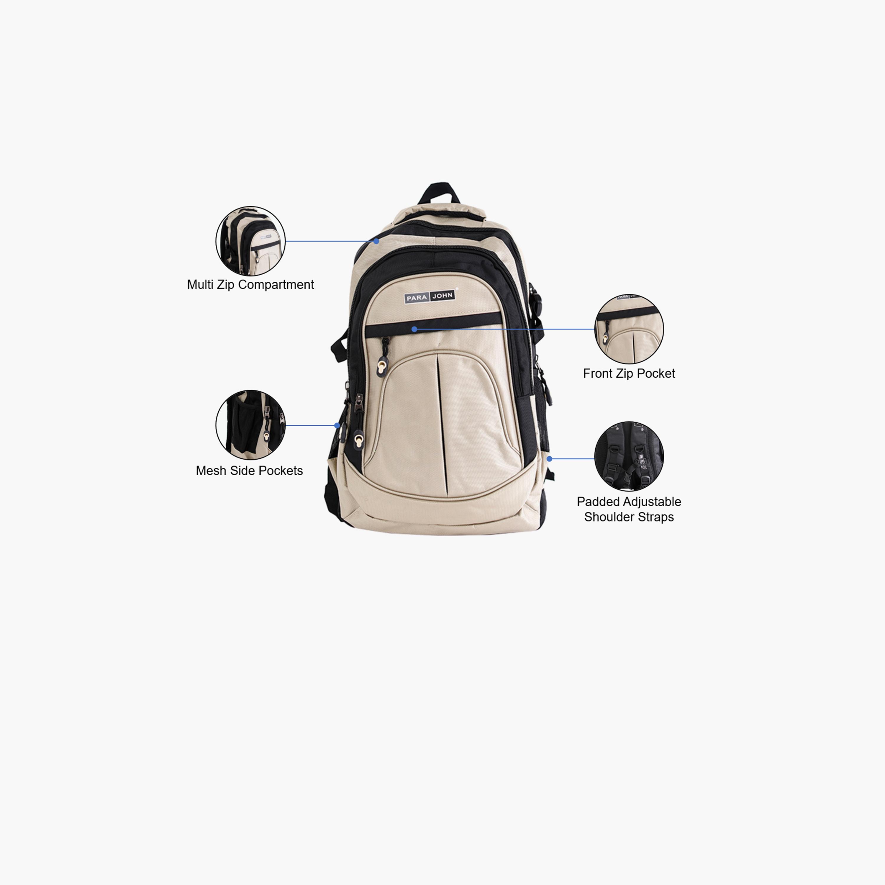 Para John 18 Inches Backpack Polyester with Adjustable Strap-school-bagsandbackpacks-backpacks-image-2