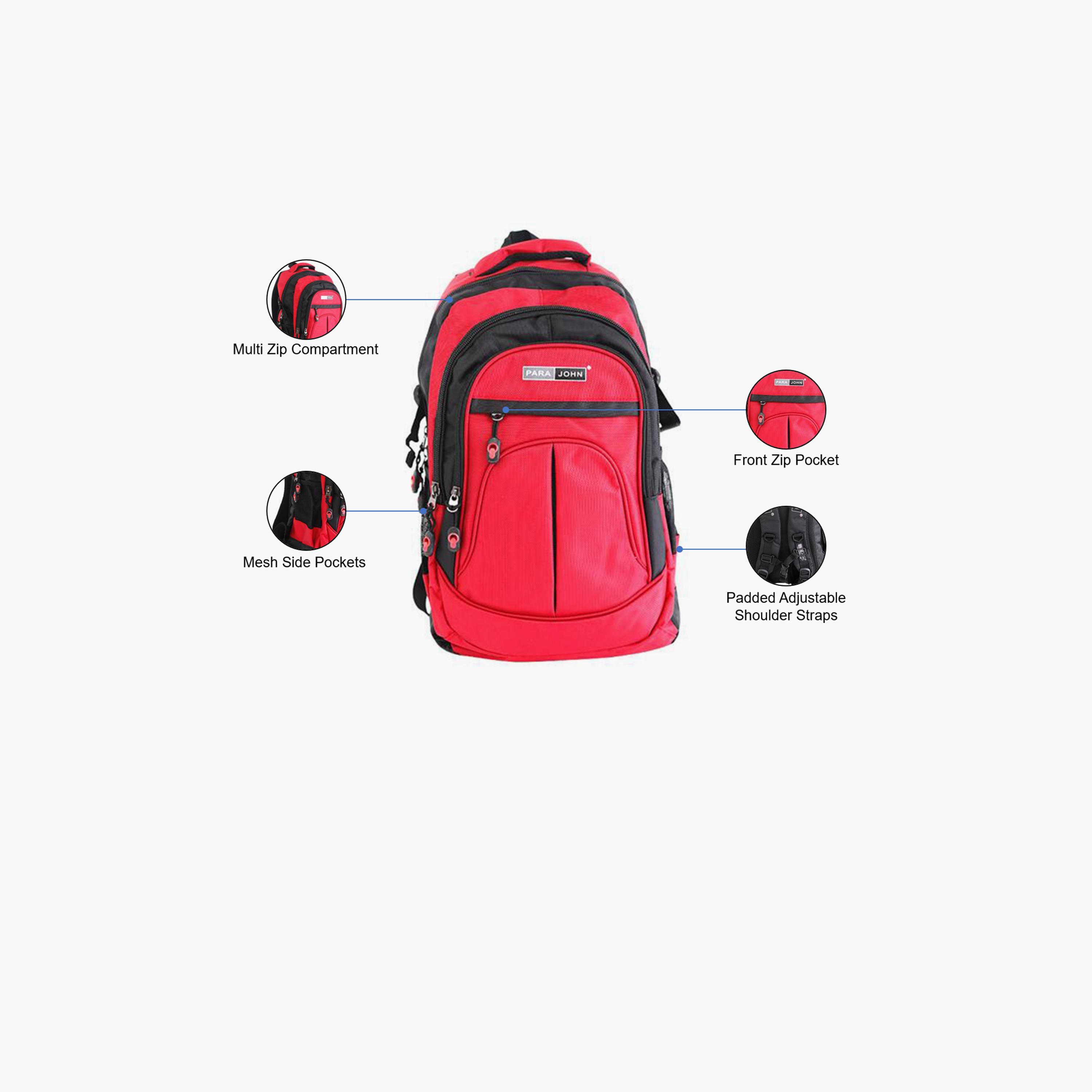 Para John 20 Inches Backpack Nylon with Adjustable Strap-school-bagsandbackpacks-backpacks-image-2