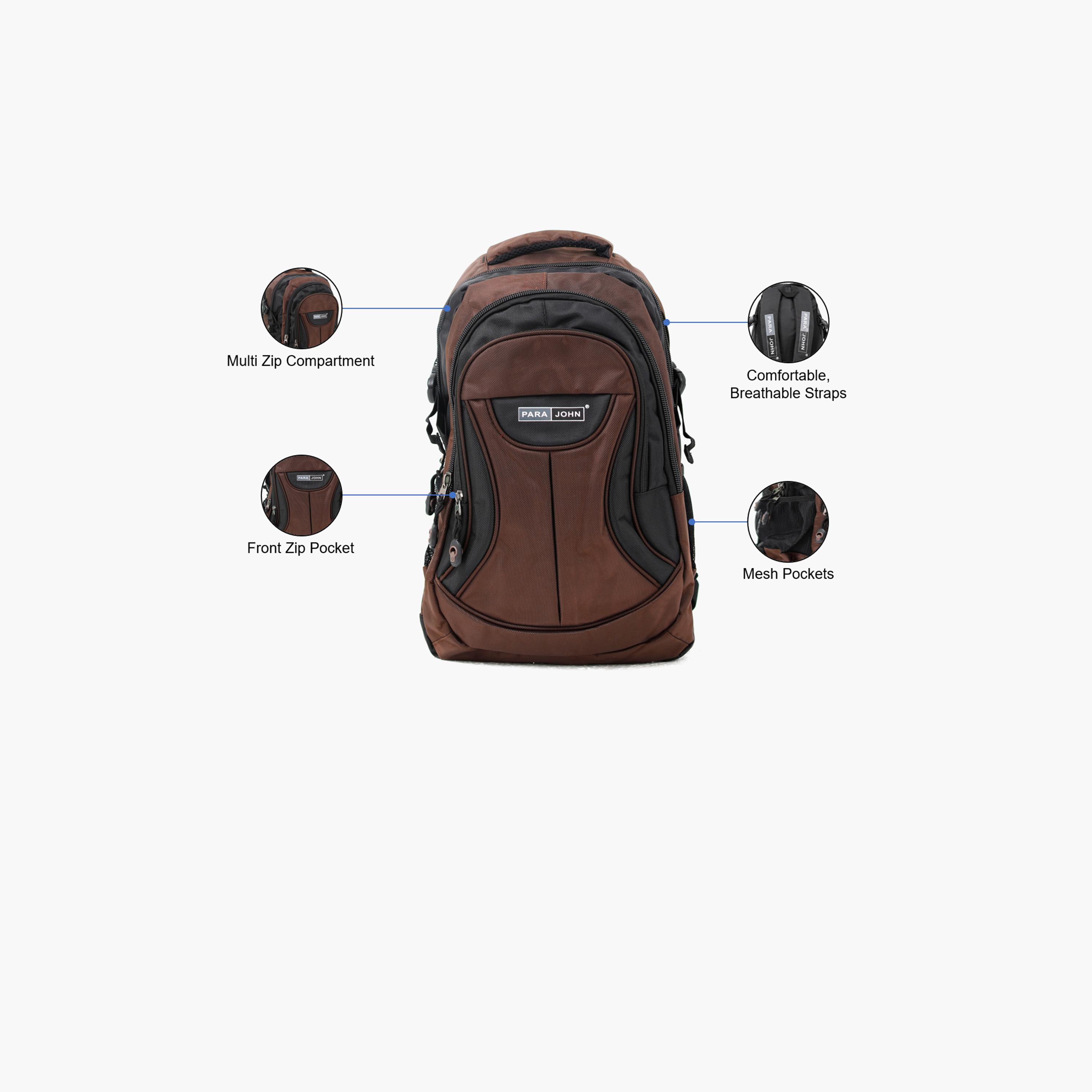 Para John 20 Inches Backpack Polyester with Adjustable Strap-school-bagsandbackpacks-backpacks-image-2