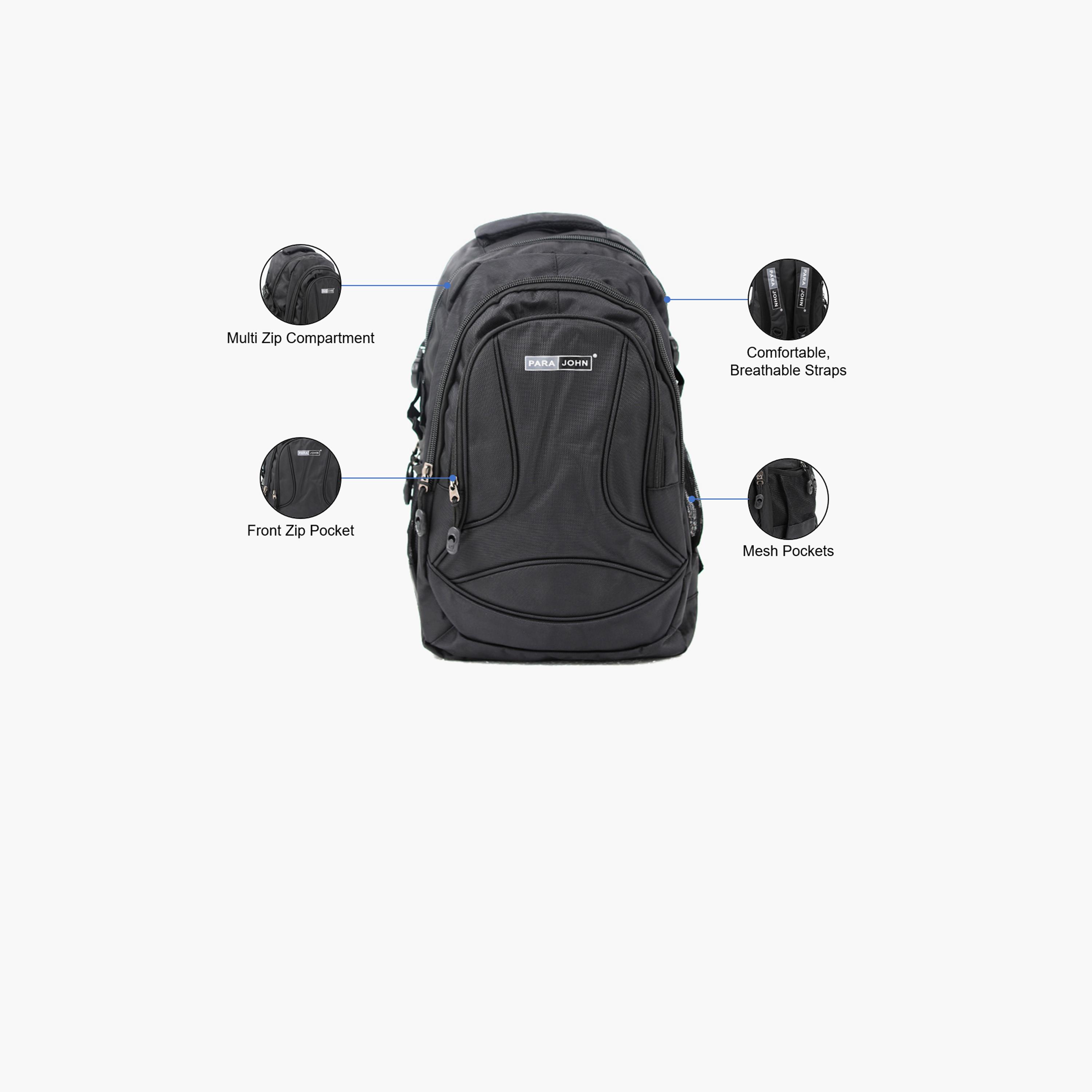 Para John 18 Inches Backpack Polyester with Adjustable Strap-school-bagsandbackpacks-backpacks-image-2