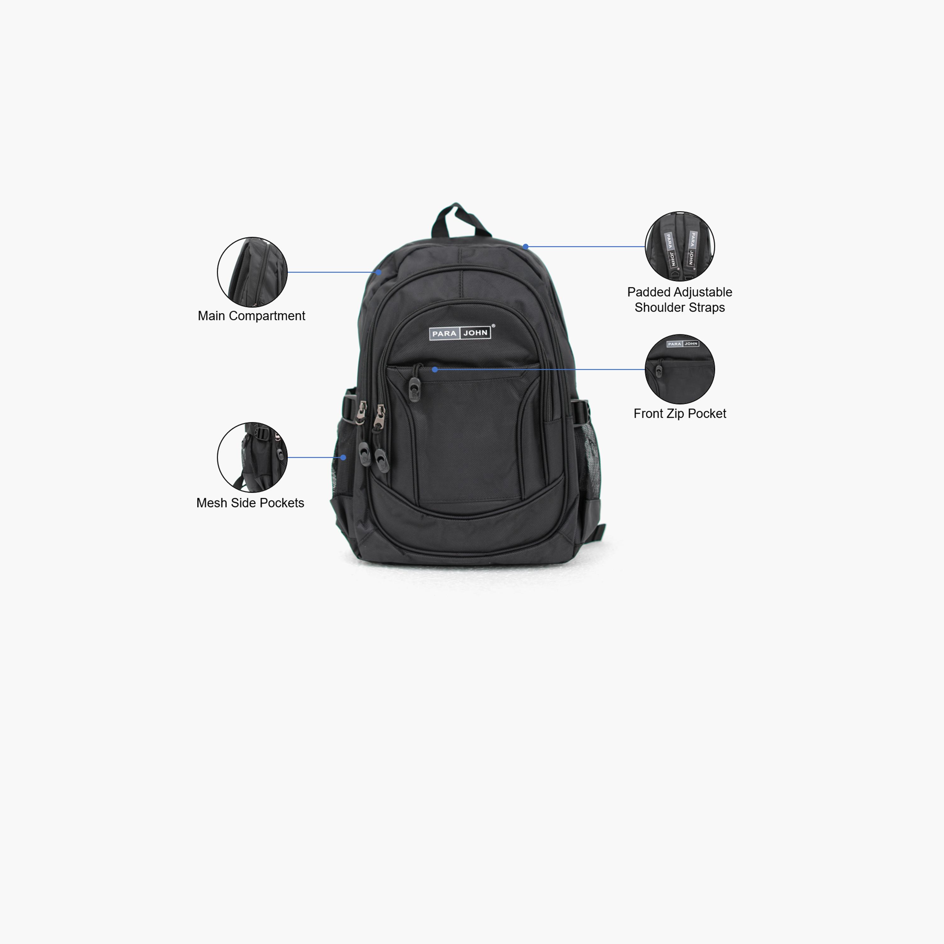 Para John 18 Inches Backpack Polyester with Adjustable Strap-school-bagsandbackpacks-backpacks-image-2
