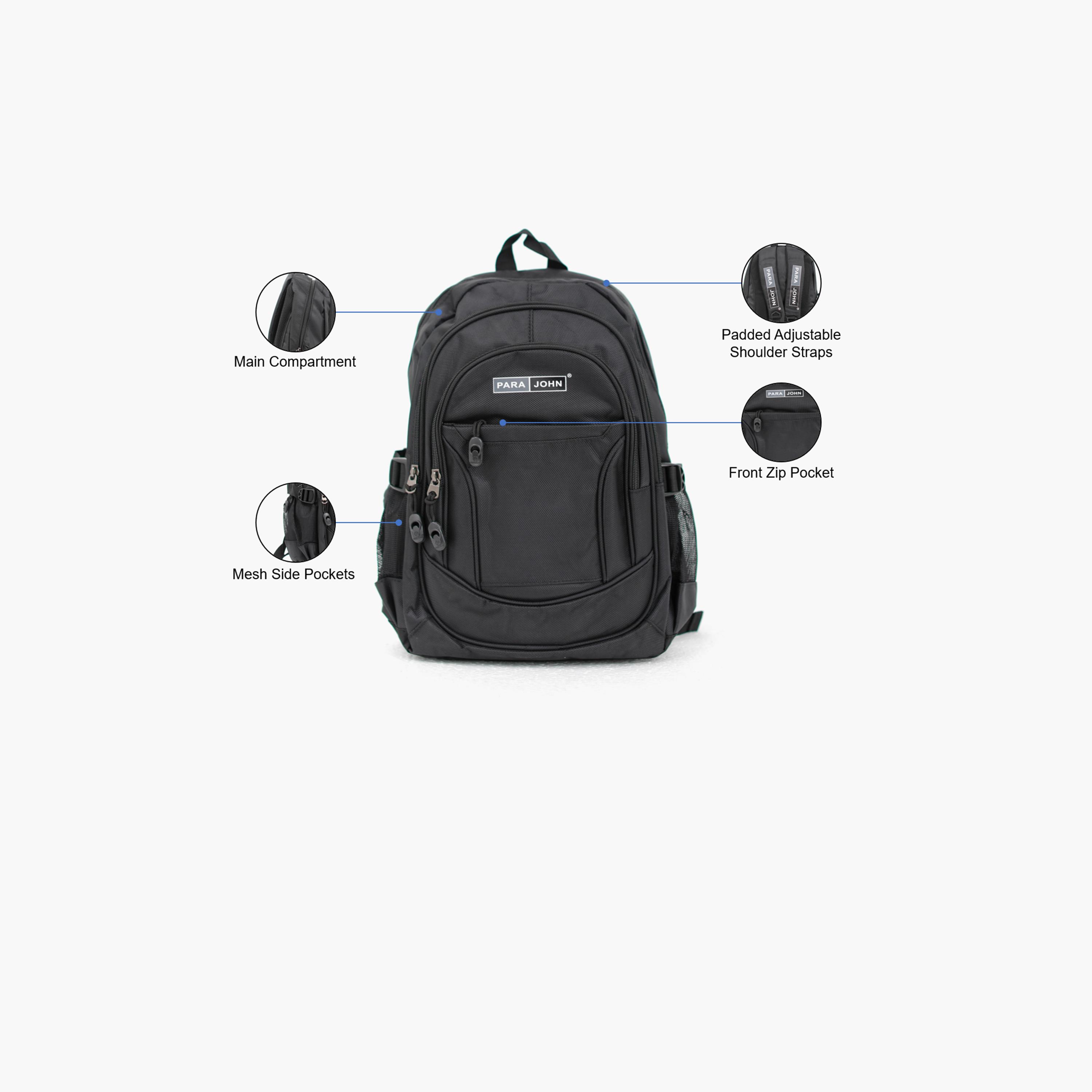 Para John 22 Inches Backpack Polyester with Adjustable Strap-travel-luggagesandbags-backpacks-image-2