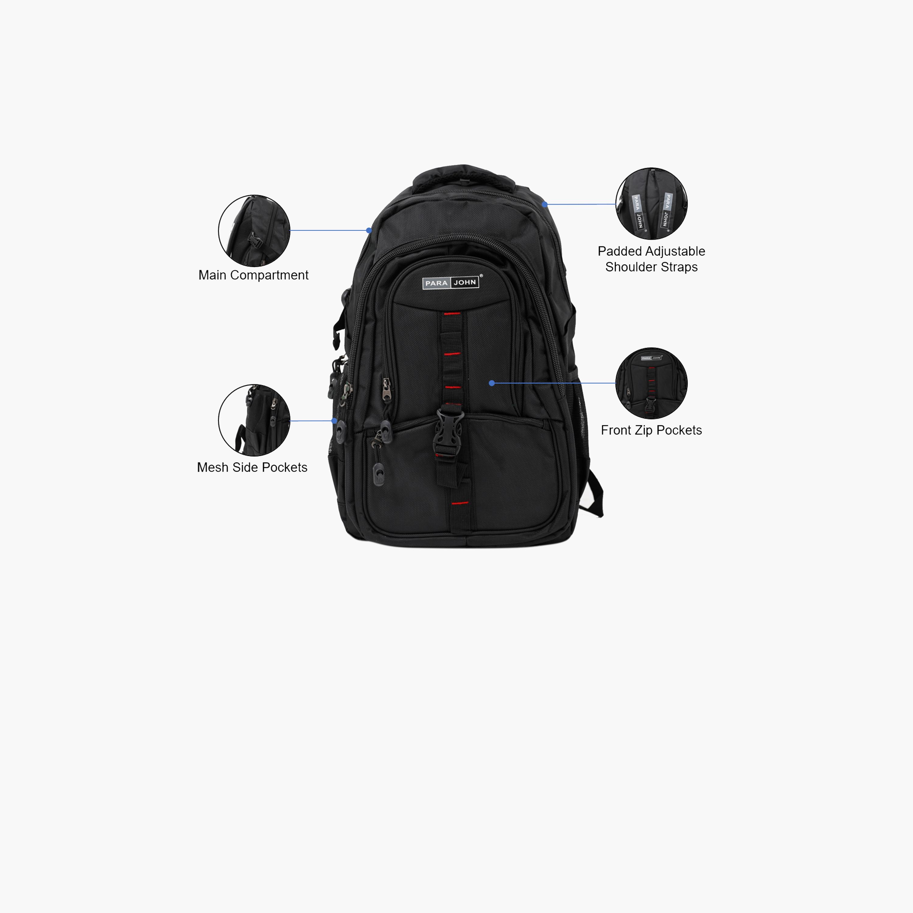 Para John 20 Inches Backpack Polyester with Adjustable Strap-school-bagsandbackpacks-backpacks-image-2