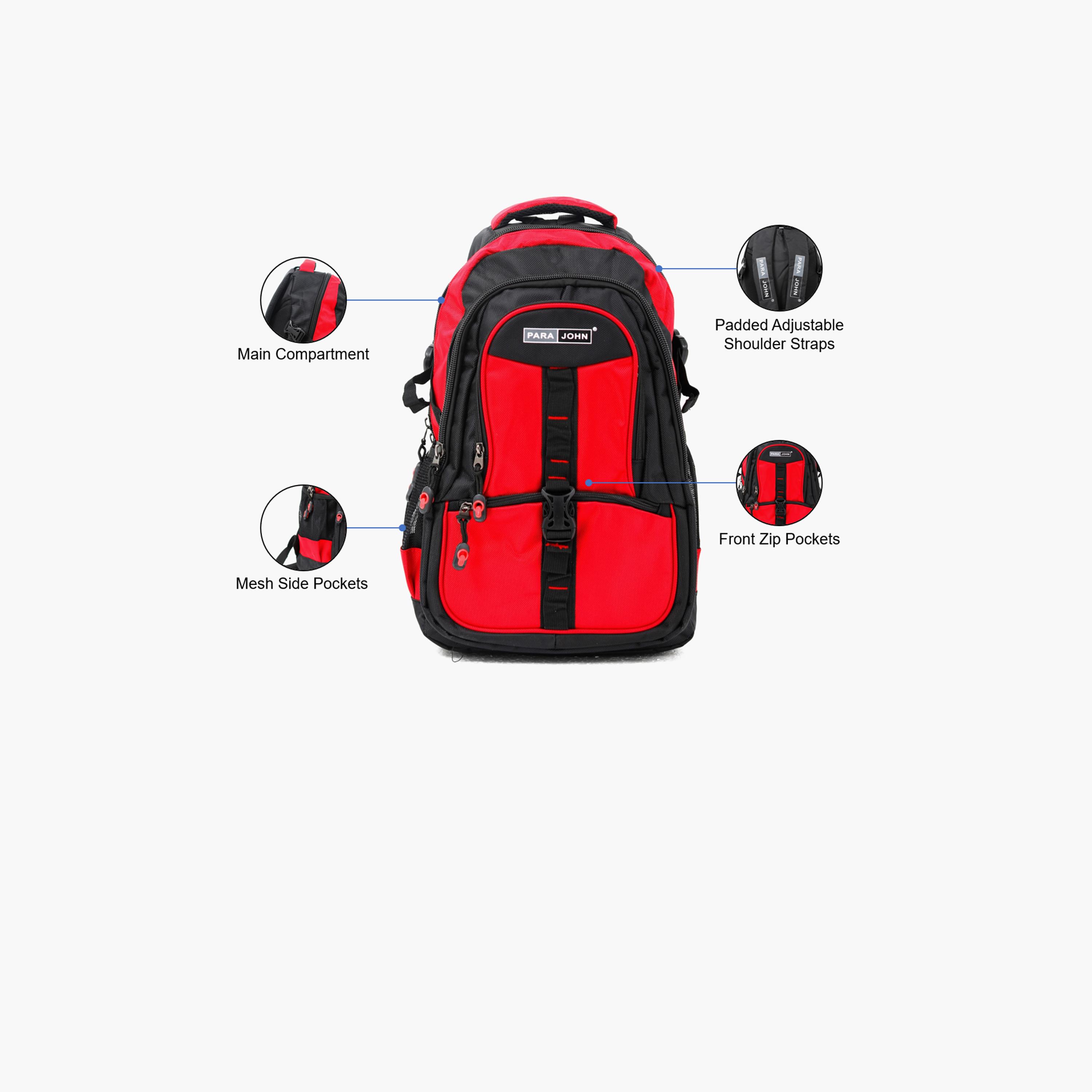 Para John 20 Inches Backpack Polyester with Adjustable Strap-school-bagsandbackpacks-backpacks-image-10