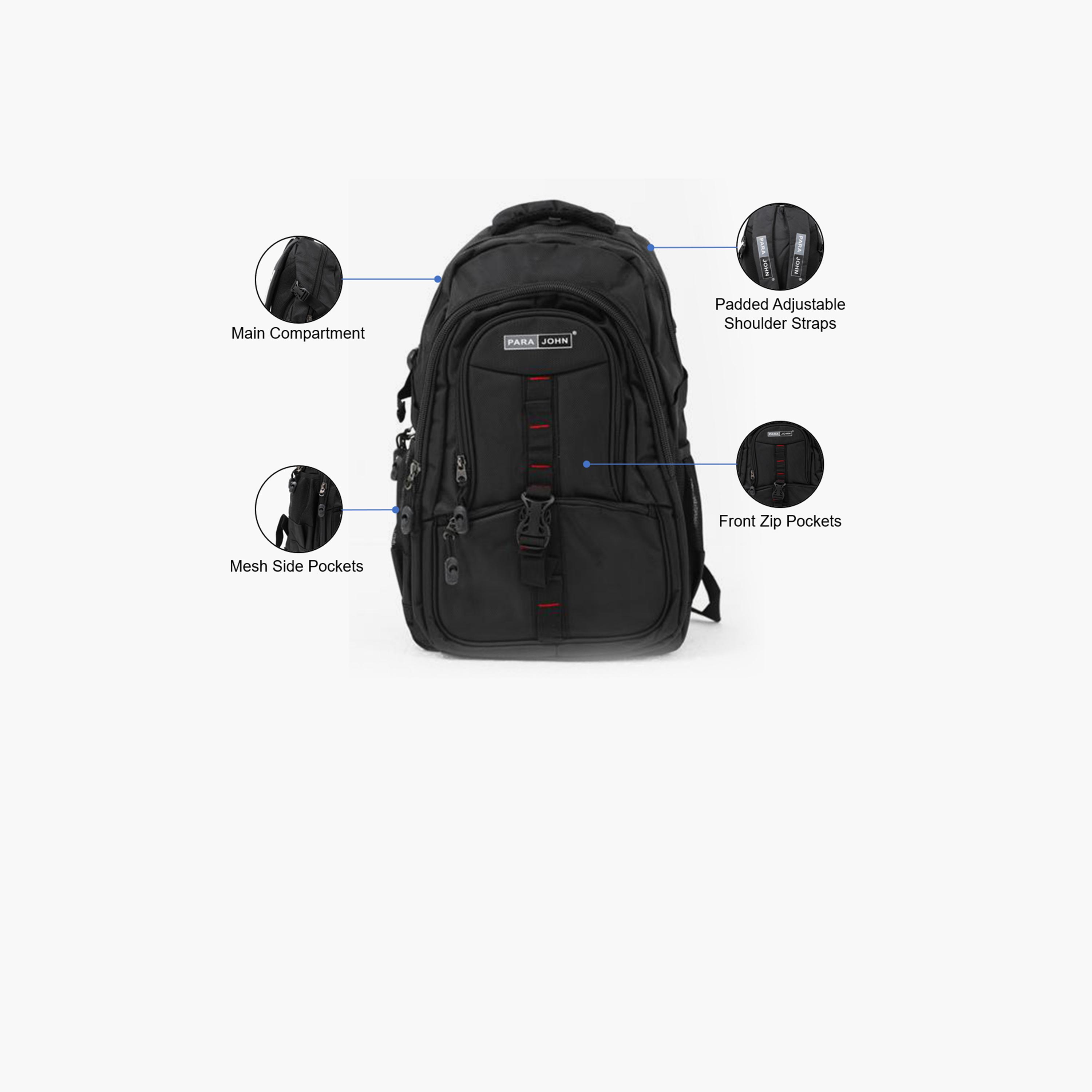 Para John 22 Inches Backpack Polyester with Adjustable Strap-travel-luggagesandbags-backpacks-image-2