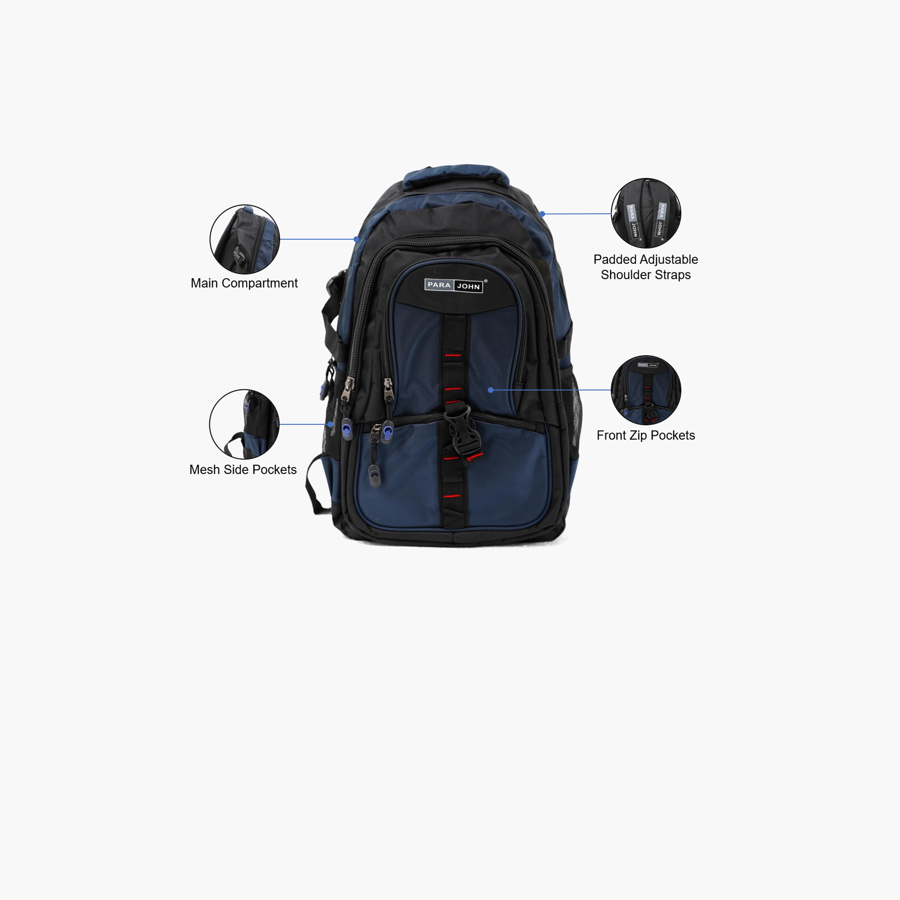 Para John 22 Inches Backpack Polyester with Adjustable Strap-travel-luggagesandbags-backpacks-image-2