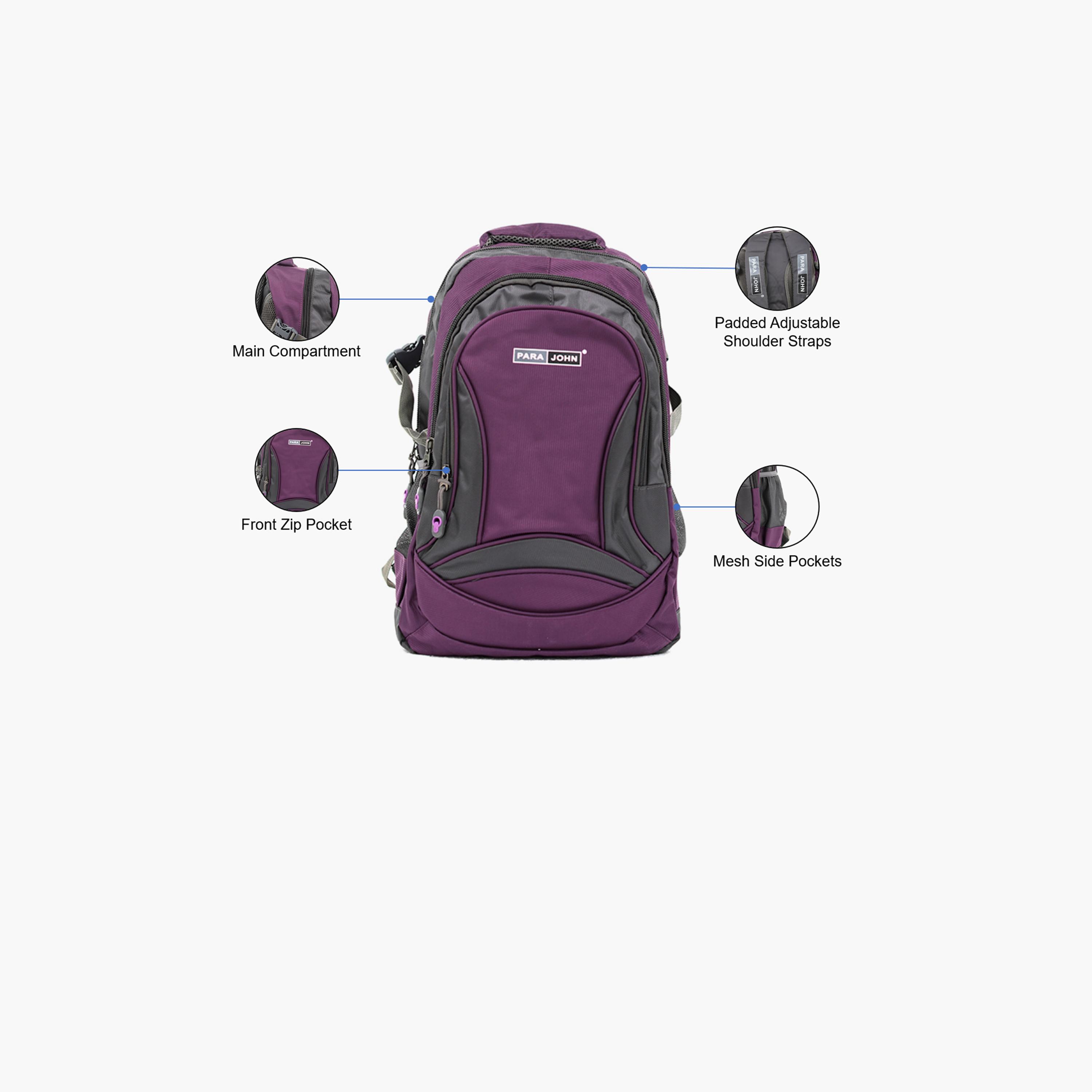 Para John 22 Inches Backpack Polyester with Adjustable Strap-travel-luggagesandbags-backpacks-image-2