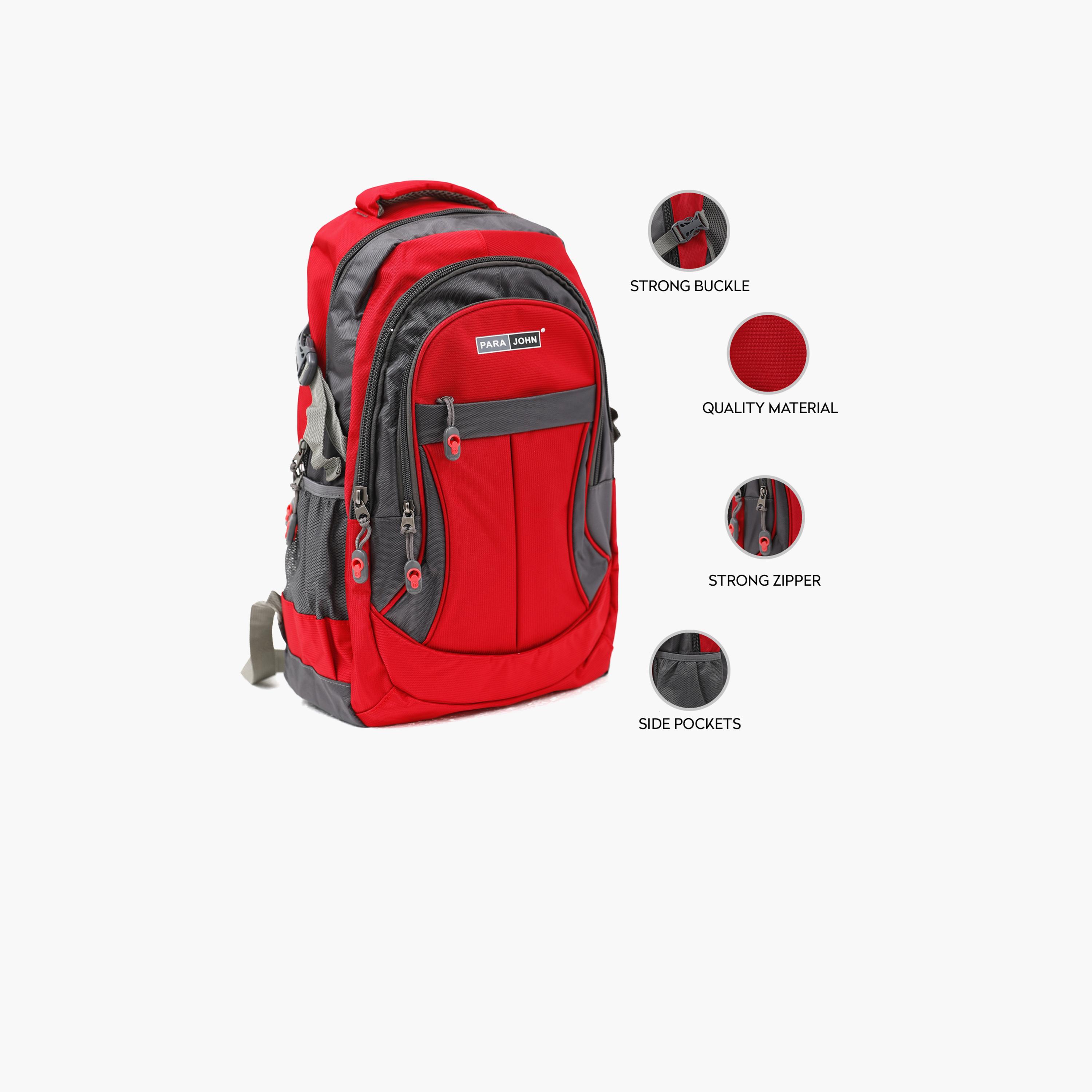 باراجون- شنطة ظهر بوليستر 16 إنش بحزام قابل للتعديل-men-bags-image-3