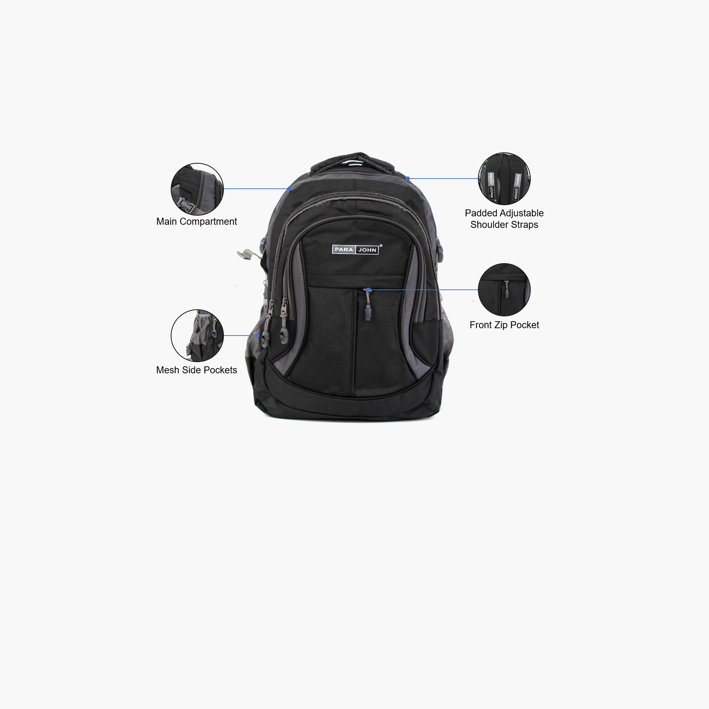 Para John 18 Inches Backpack Polyester with Adjustable Strap-school-bagsandbackpacks-backpacks-image-2