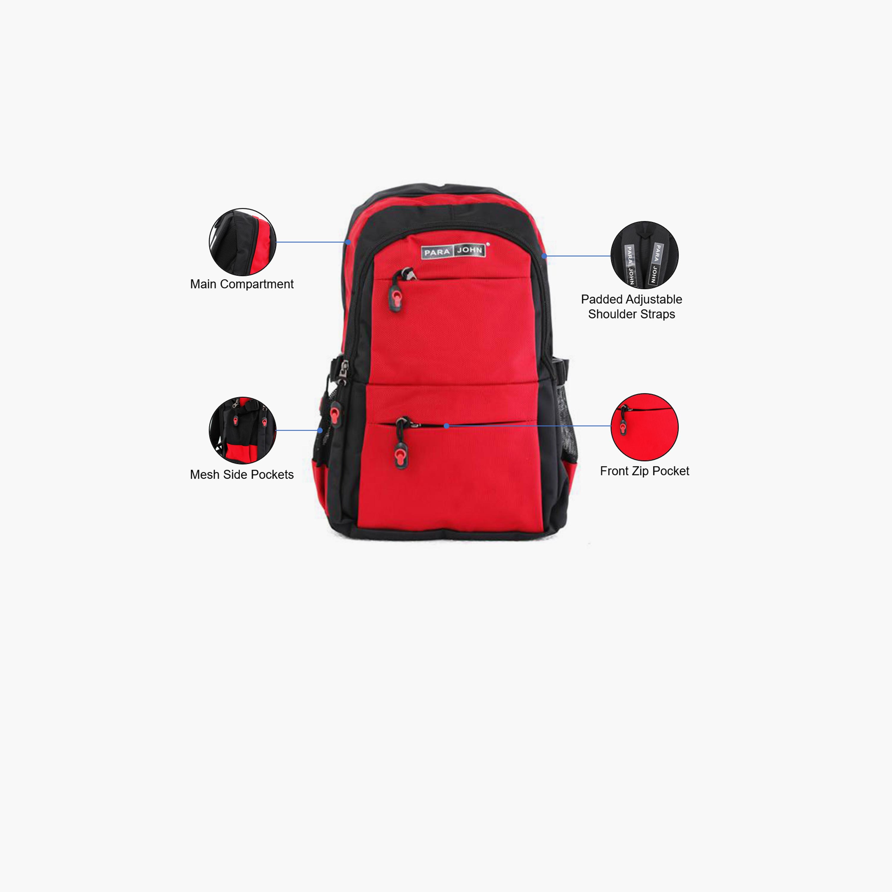 باراجون- شنطة ظهر نايلون 16 إنش بحزام قابل للتعديل-school-bagsandbackpacks-backpacks-image-5