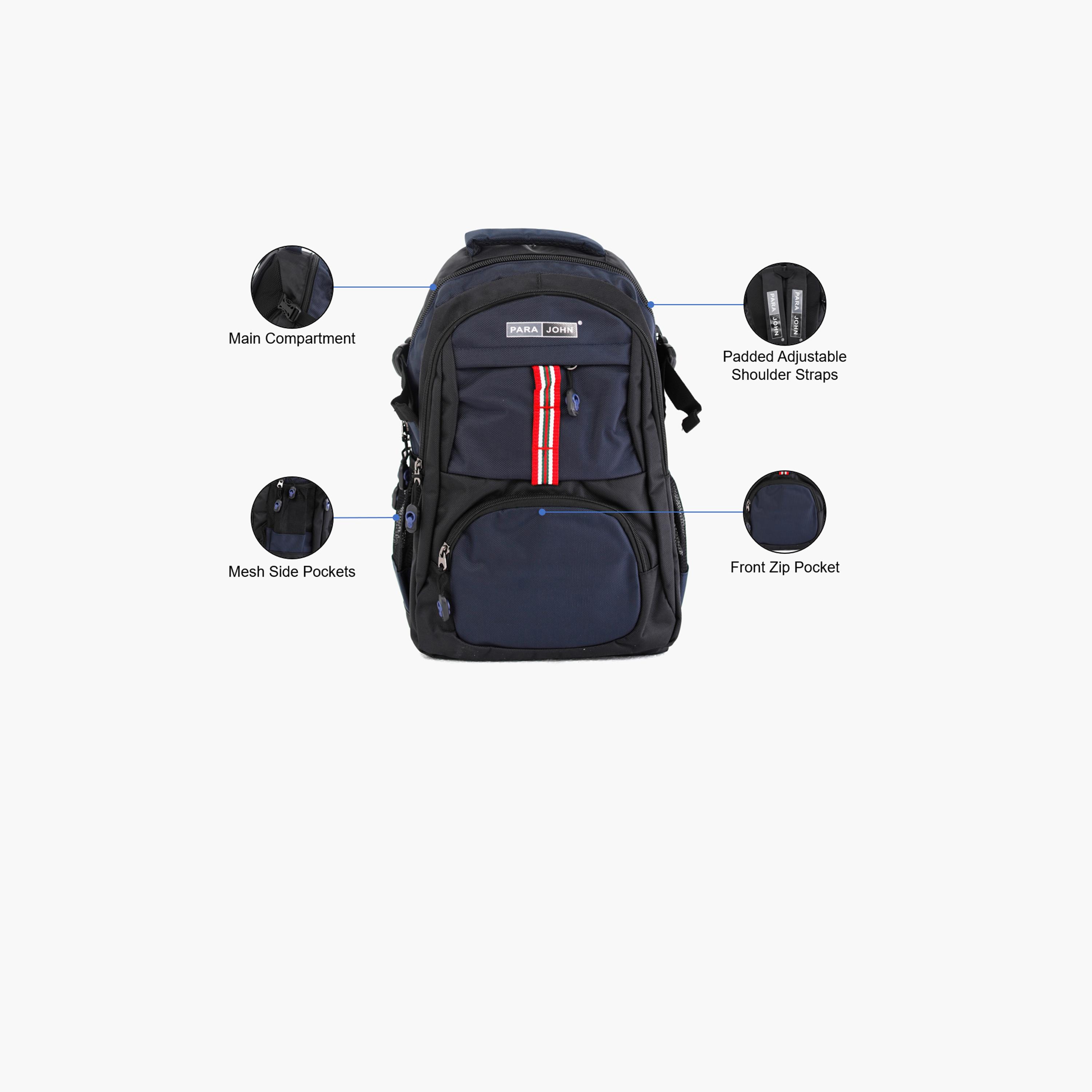 Para John 18 Inches Backpack Polyester with Adjustable Strap-school-bagsandbackpacks-backpacks-image-2