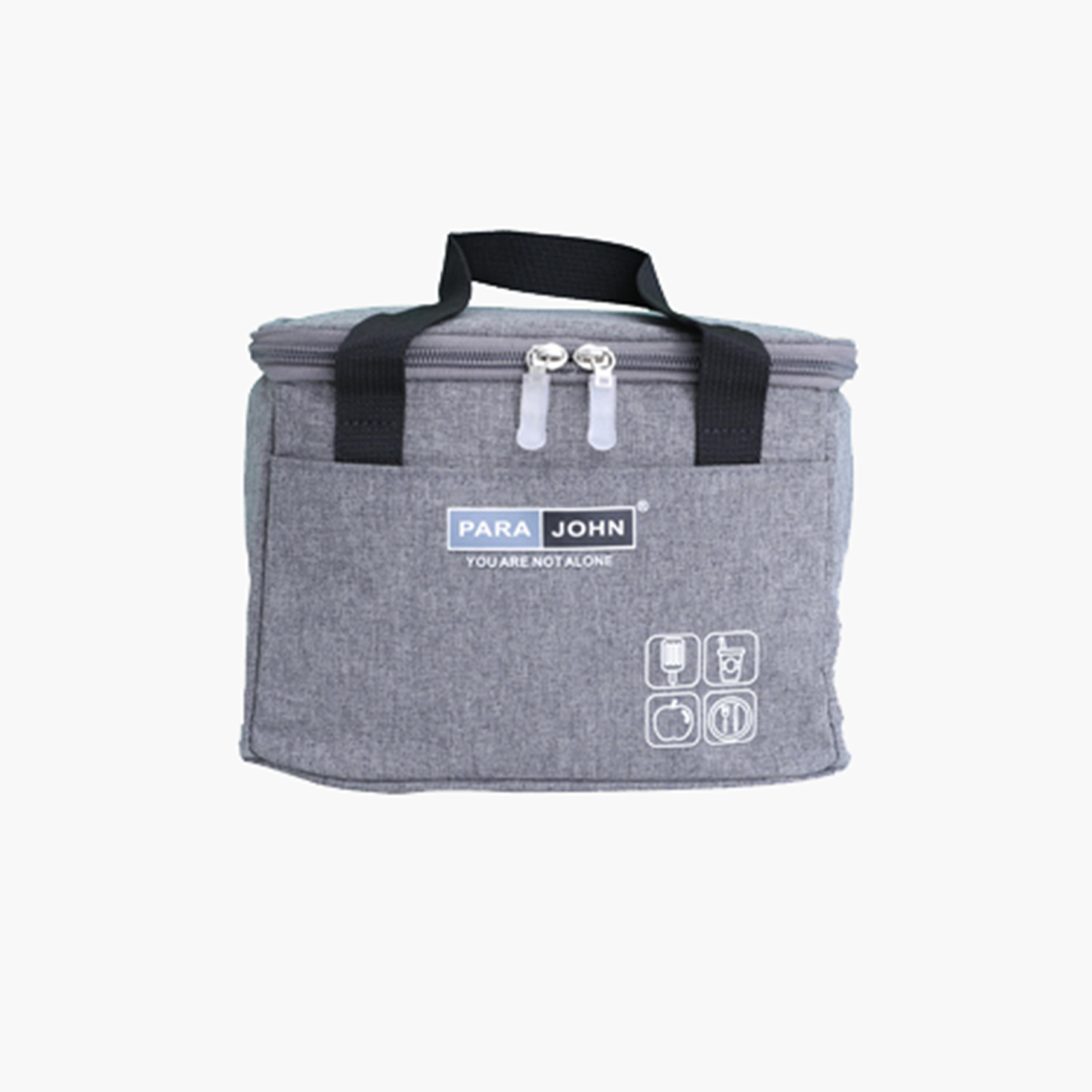 Para John Solid Top Handle Lunch Tote with Zipper Closure-school-lunchessentials-lunchbags-image-3