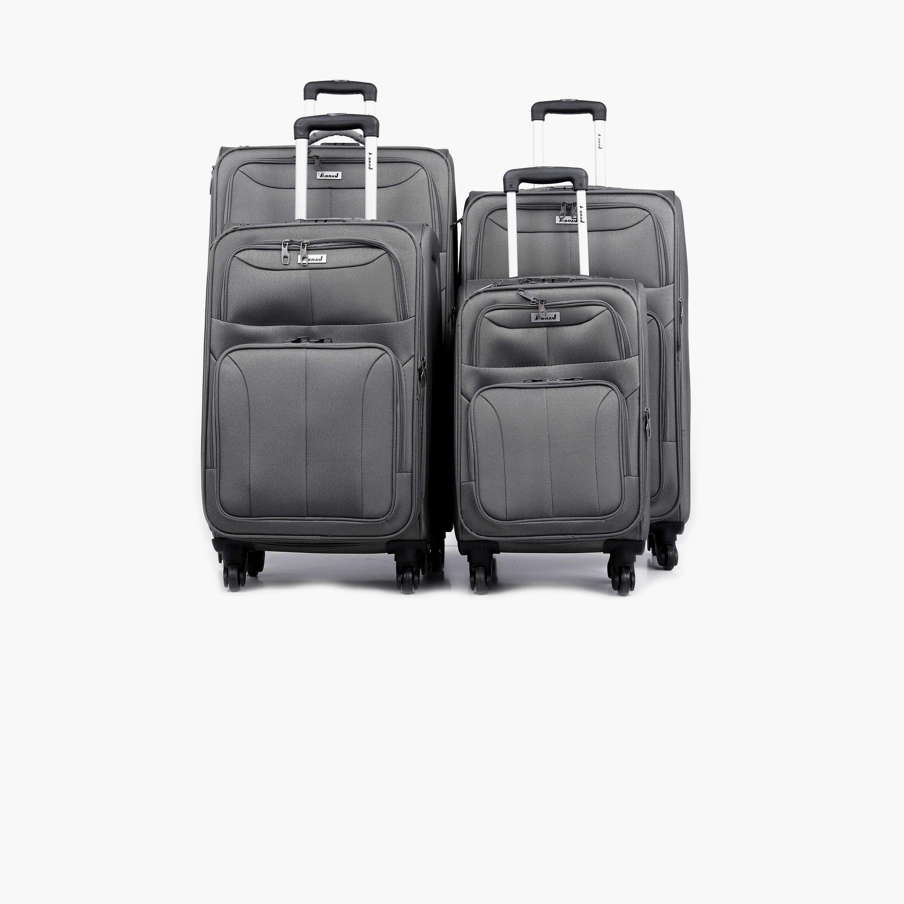 باراجون- طقم 4 شنط نايلون بأربع عجلات دوارة وجوانب طرية مع قفل مركب-travel-luggagesandbags-luggage-image-3